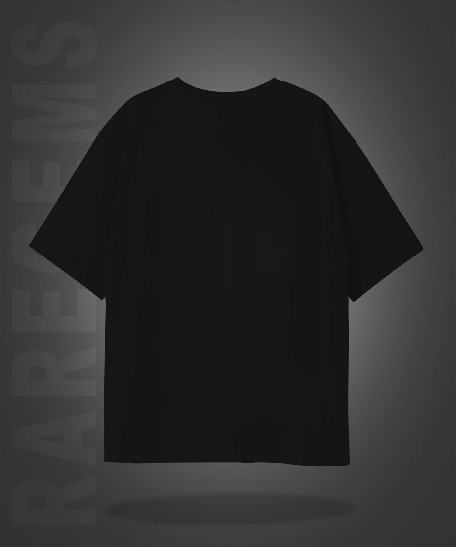 Black Half Sleeves Beautiful Panda Scenery Printed Oversized T-Shirt