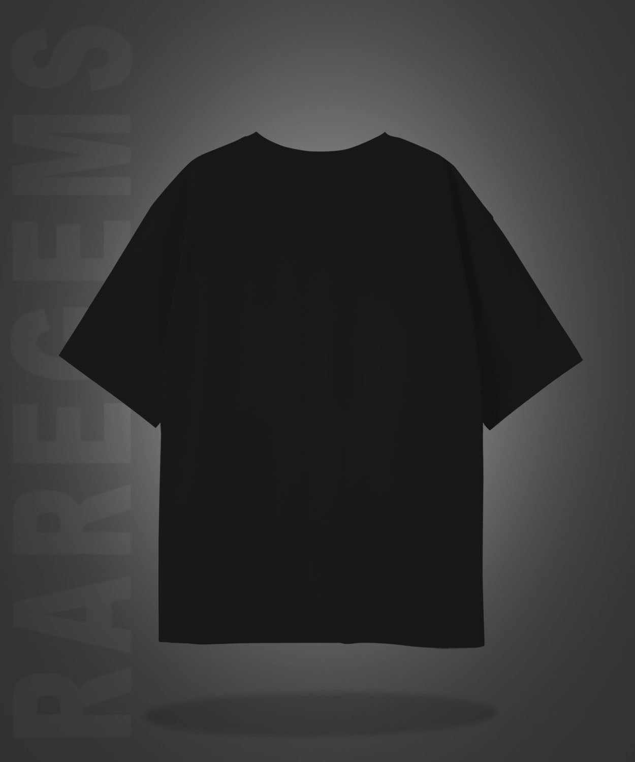 Black Half Sleeve Round Neck Brooklyn New York Printed Oversized T-Shirt