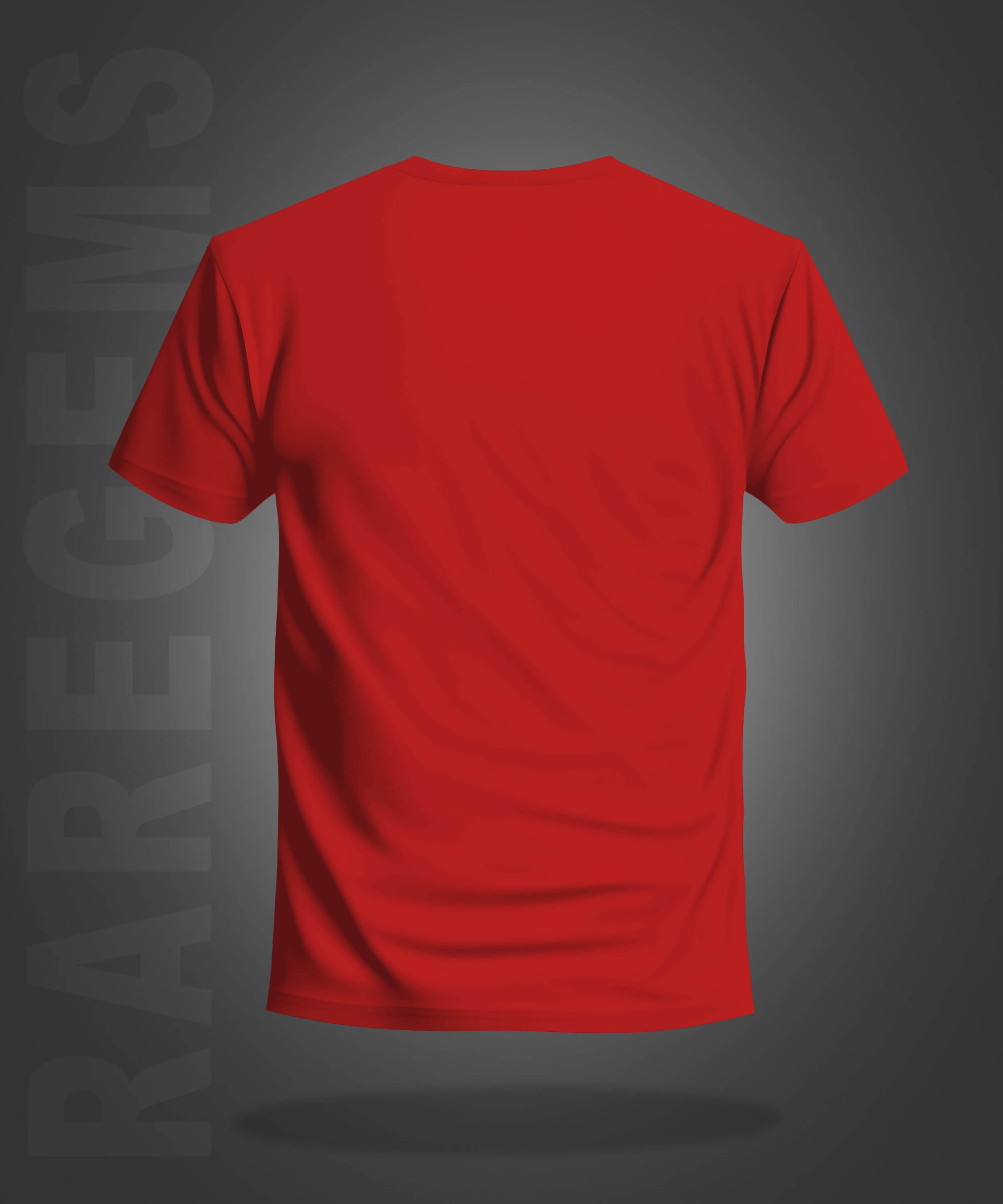 Red Half Sleeves Round Neck Aesthetic Cool Teddy Printed Regular T-Shirt