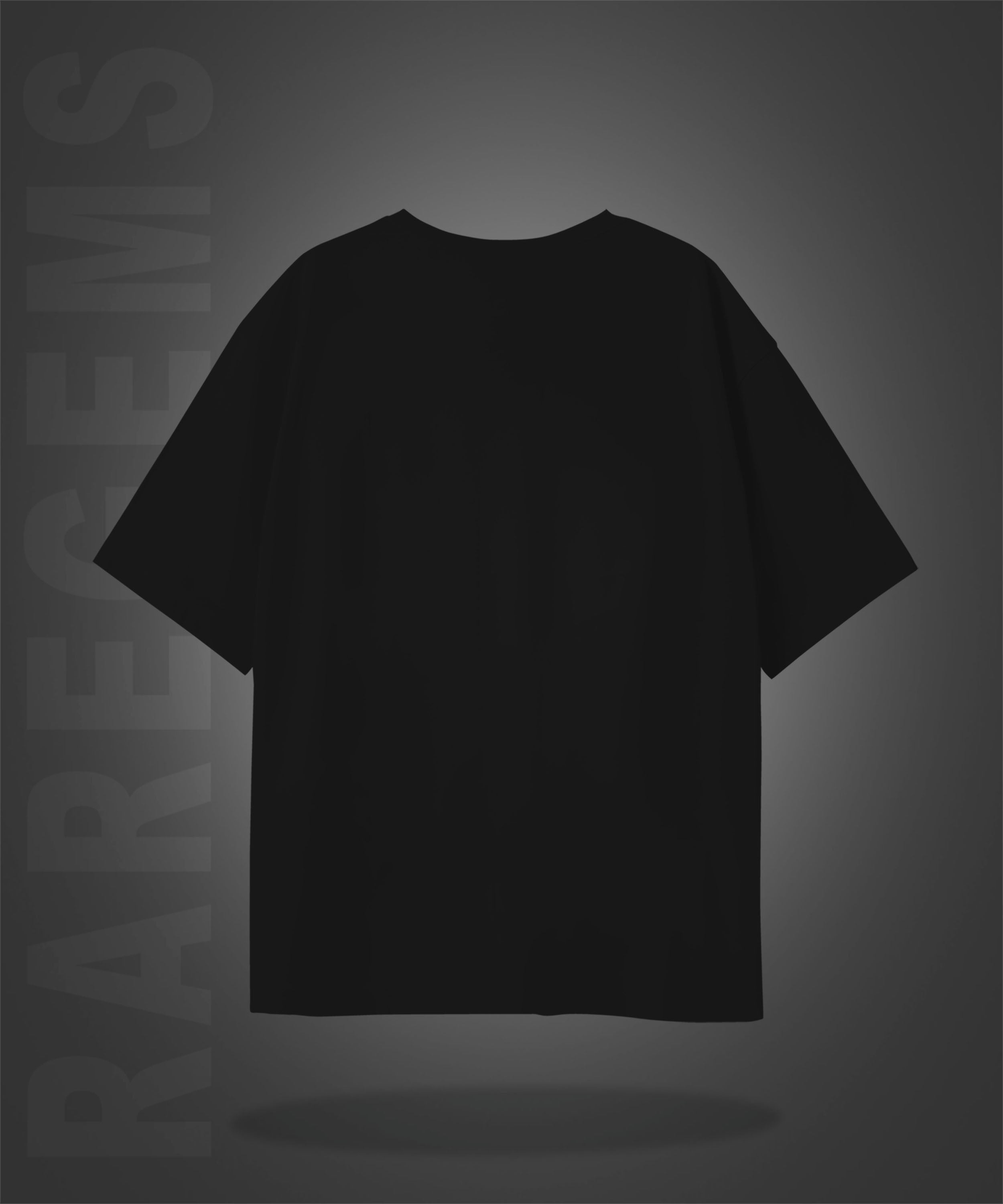 Black Half Sleeves No Bad Vibes Printed Oversized T-Shirt
