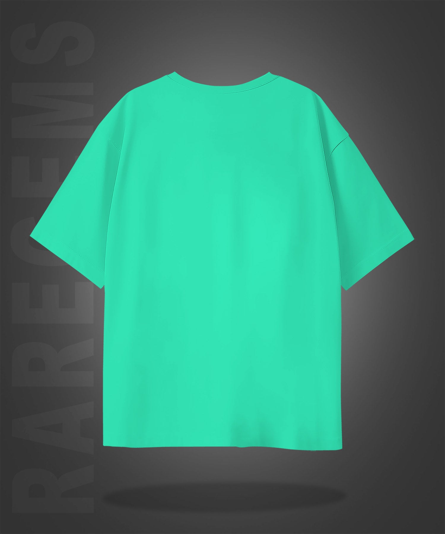 Mint Green Half Sleeve Cheering Teddy Printed Oversized T-Shirt