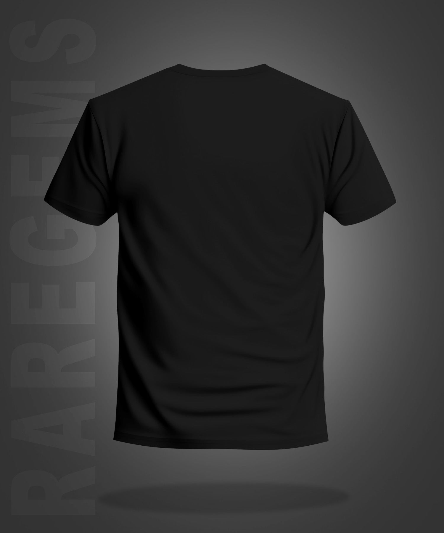 Black Half Sleeve Round Neck Skeleton Hand Printed Regular T-Shirt