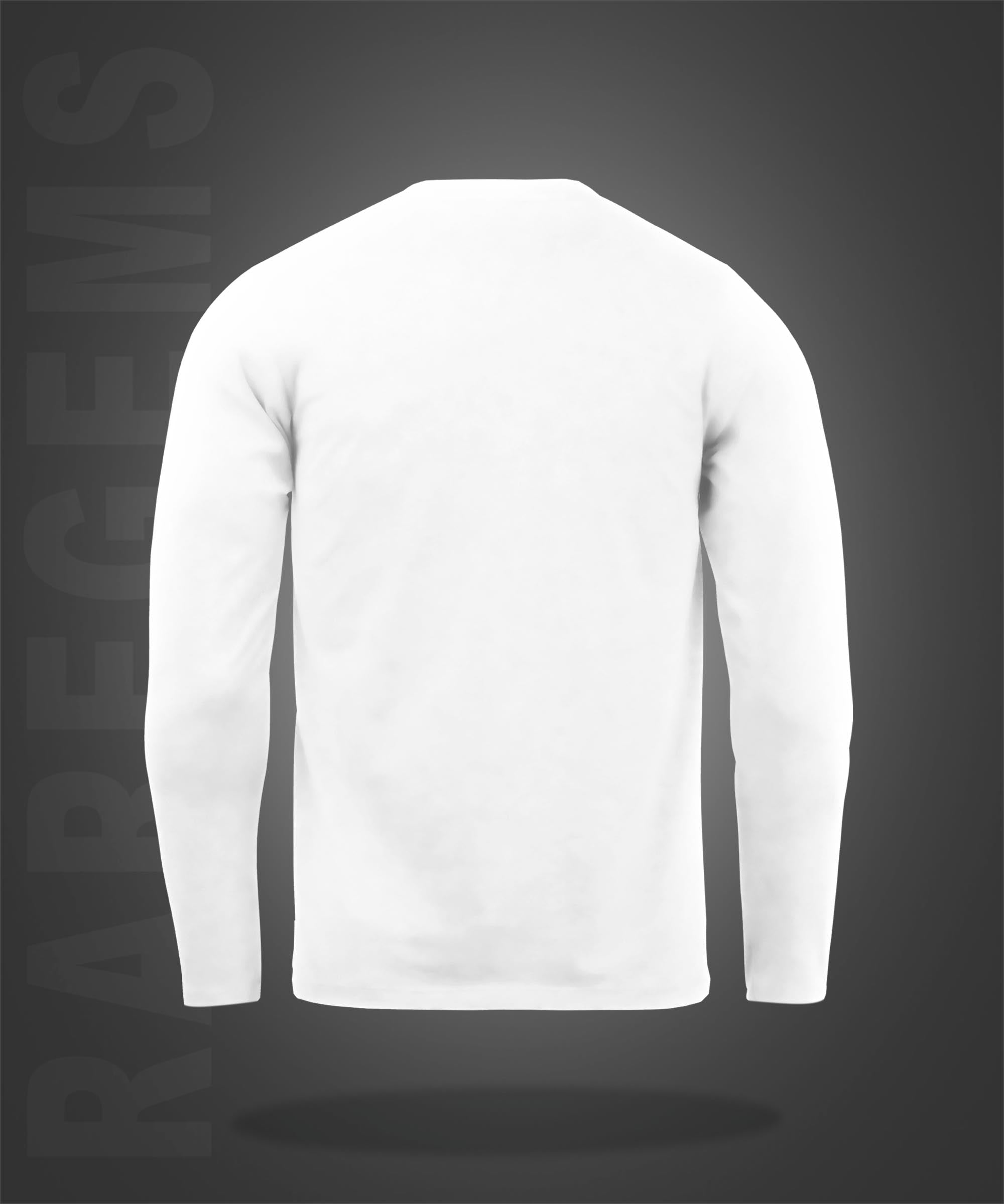 White Round Neck Battle Championship Printed Full Sleeves T-Shirt