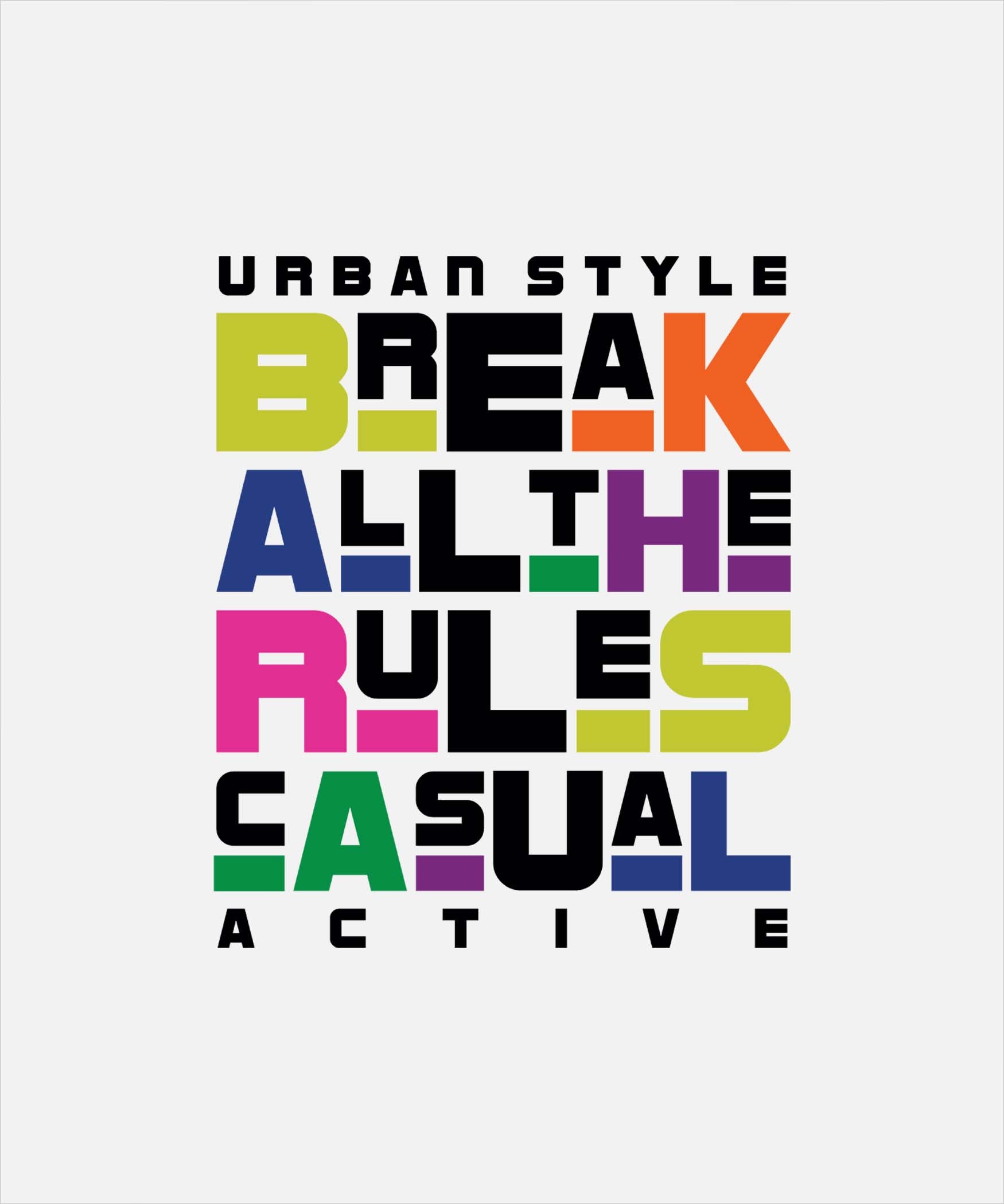 White Half Sleeves Round Neck Break The Rules Printed Oversized T-Shirt