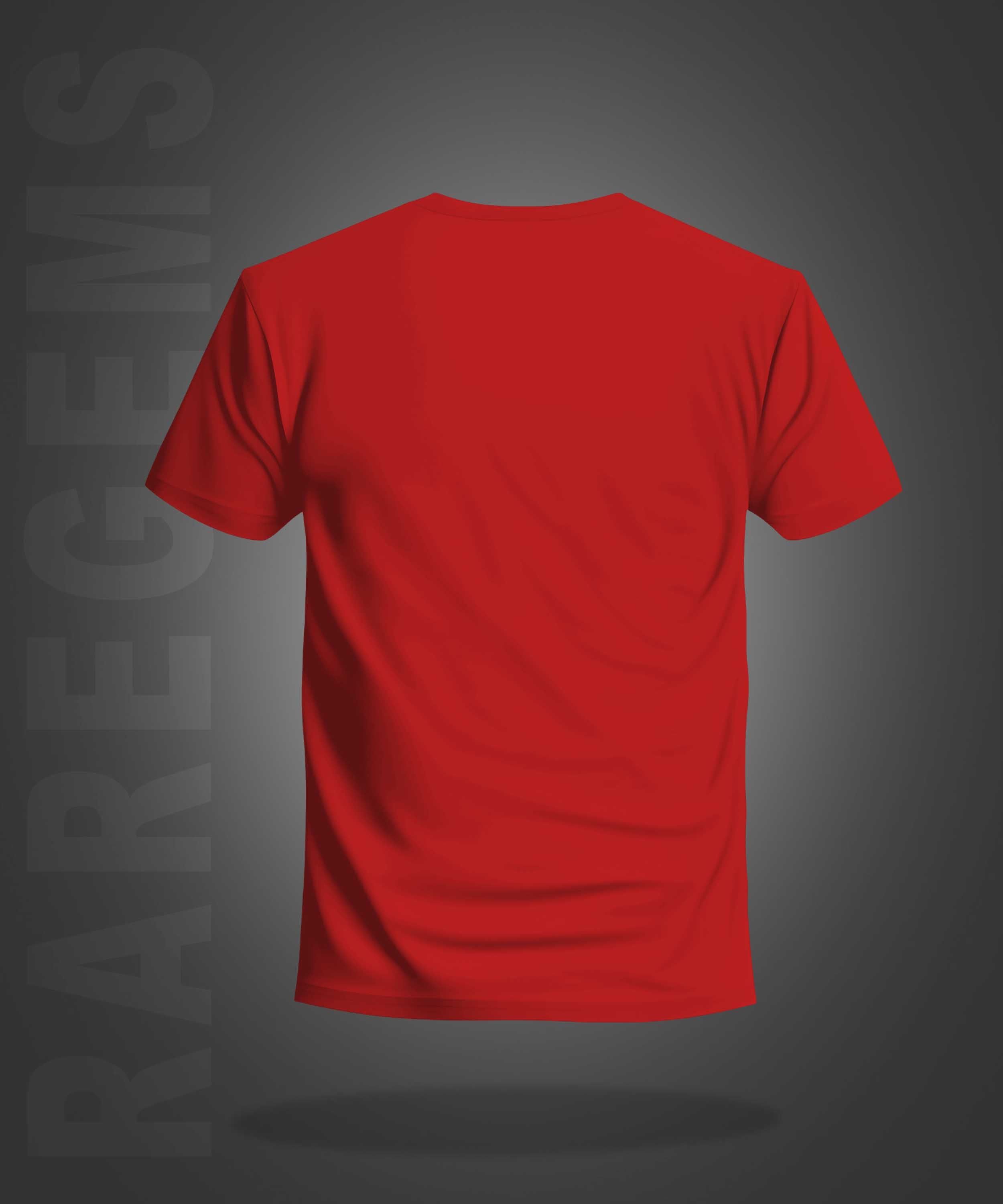 Red Round Neck Half Sleeve Work Hard & Dream Big Teddy Printed Regular T-Shirt