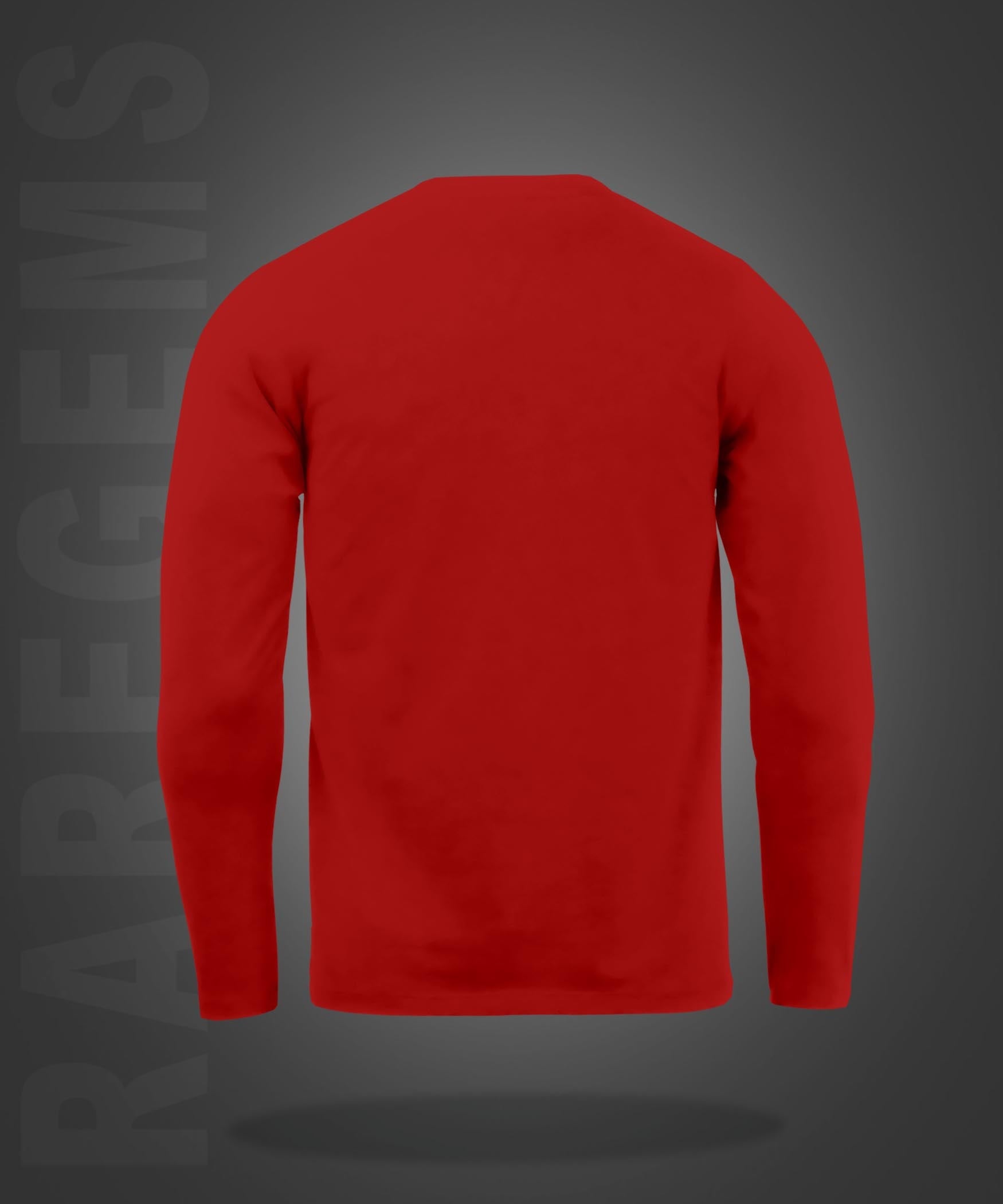 Red Round Neck Work Hard And Dream Big Teddy Printed Full Sleeves T-Shirt