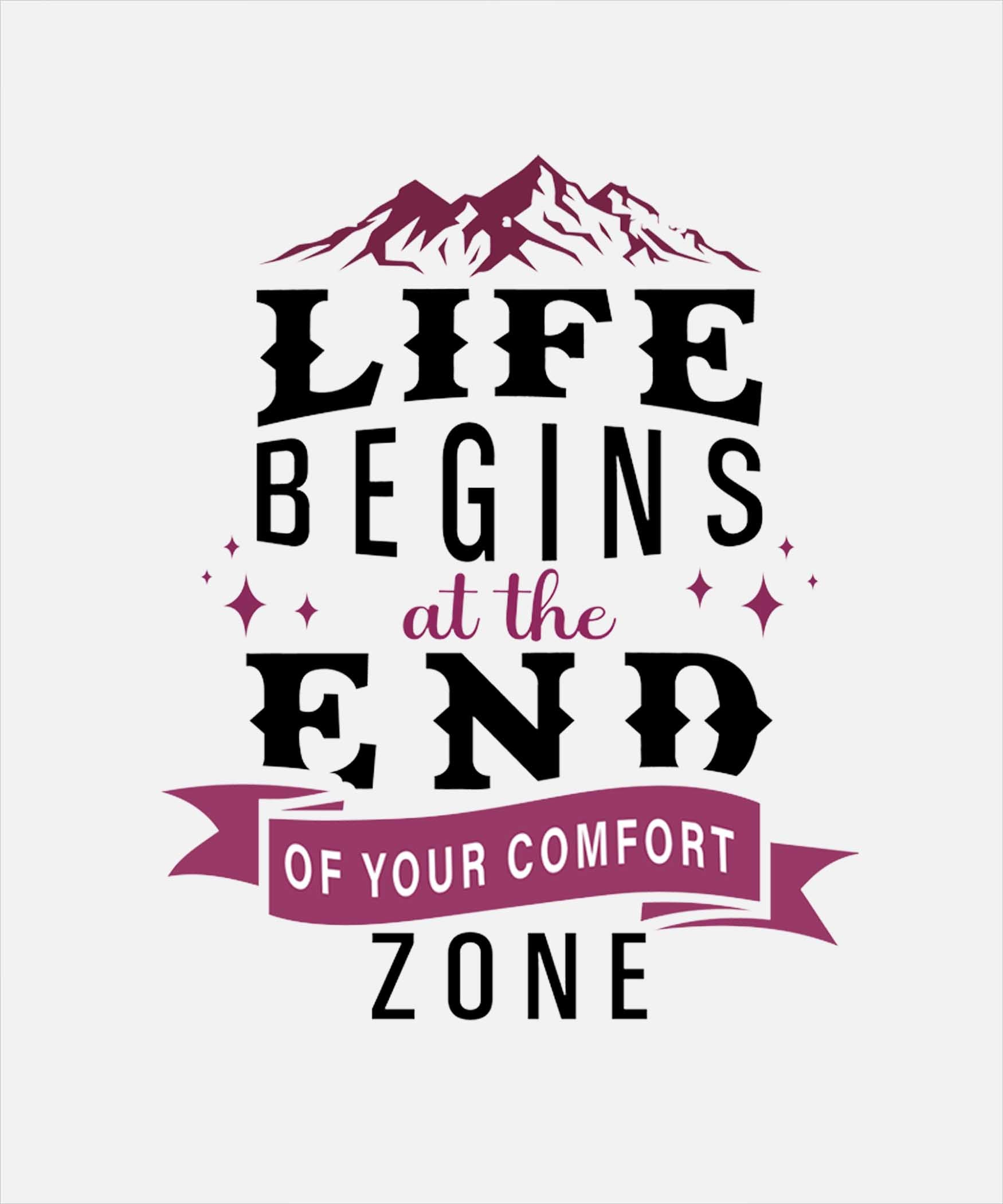 White Half Sleeves Round Neck Motivational Quote On Life Printed Oversized T-Shirt