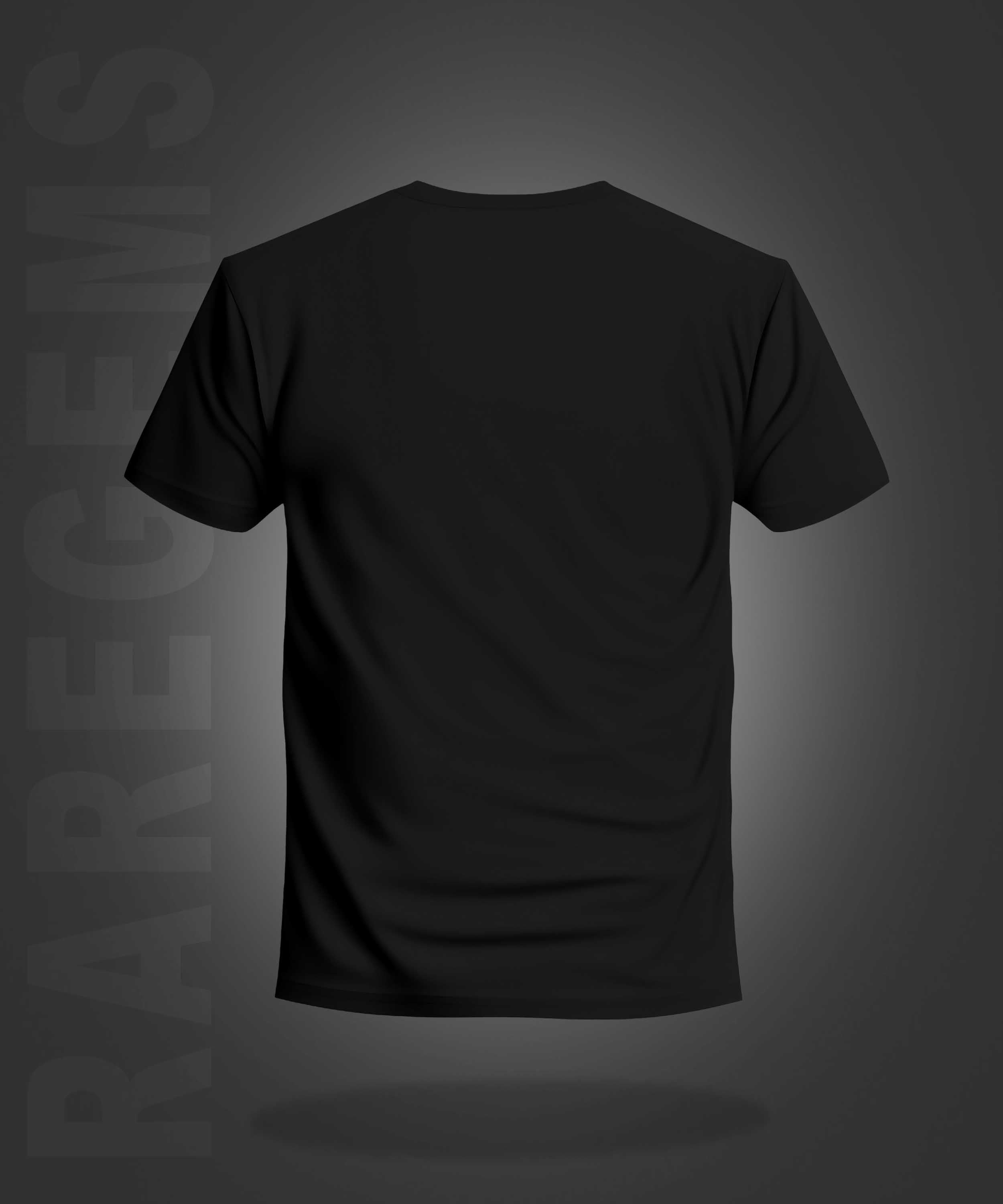 Black Half Sleeves Round Neck The Real Champion Printed Regular T-Shirt