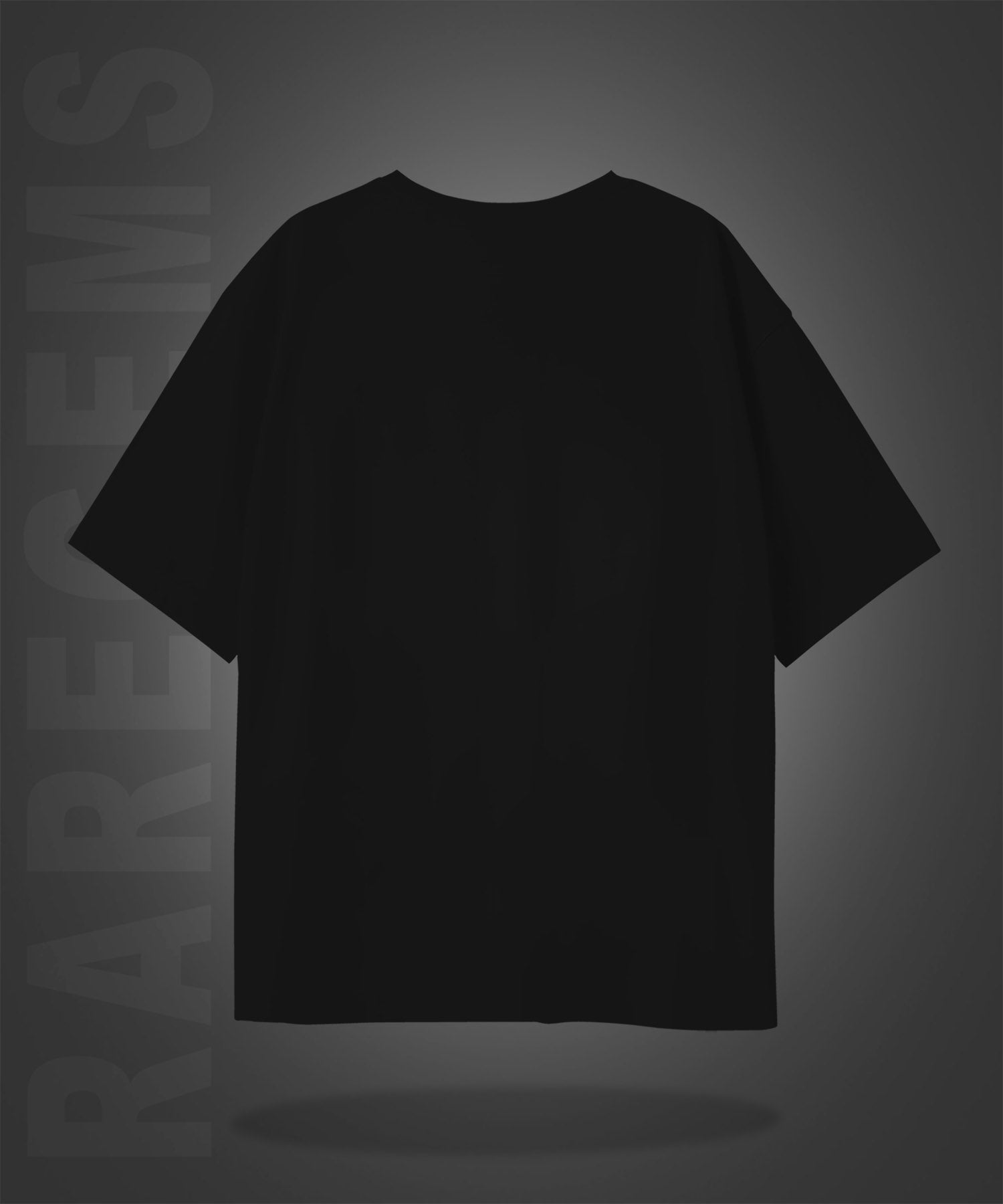 Black Half Sleeves Three Girls And Two Skulls Printed Oversized T-Shirt