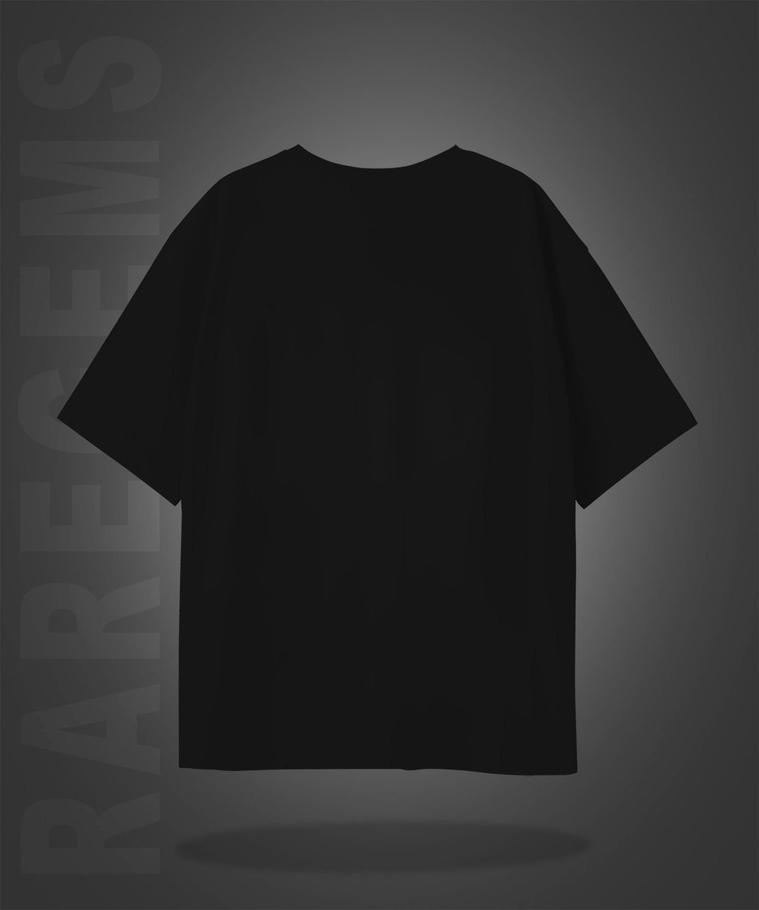 Black Half Sleeve Round Neck Colorful Neon Panda Printed Oversized T-Shirt