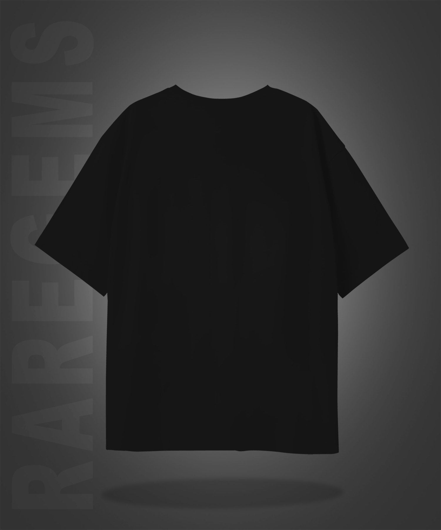 Black Half Sleeve Round Neck Burn The Past Phoenix Printed Oversized T-Shirt