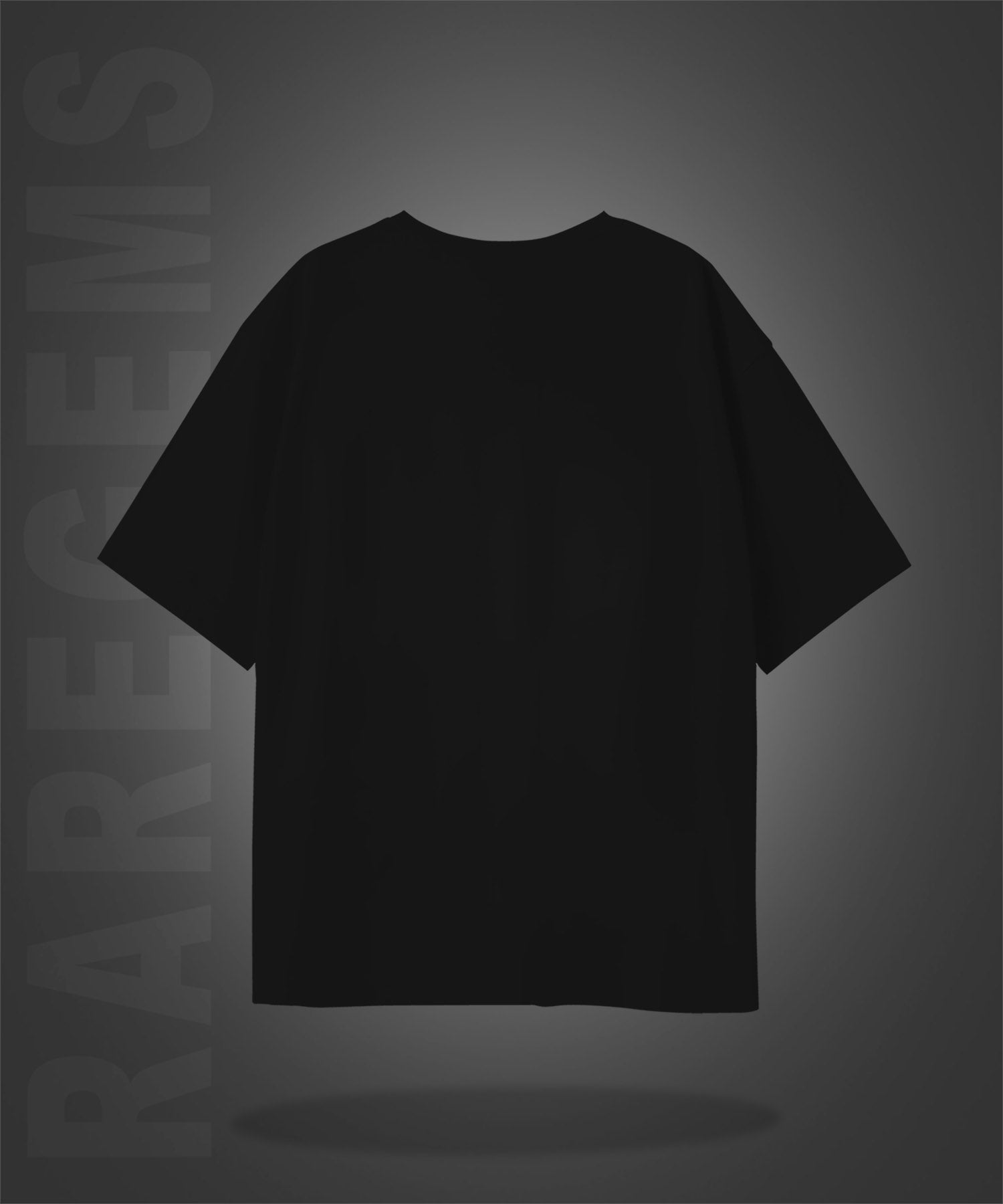 Black Half Sleeve Round Neck Cool Skeleton With Gun Printed Oversized T-Shirt
