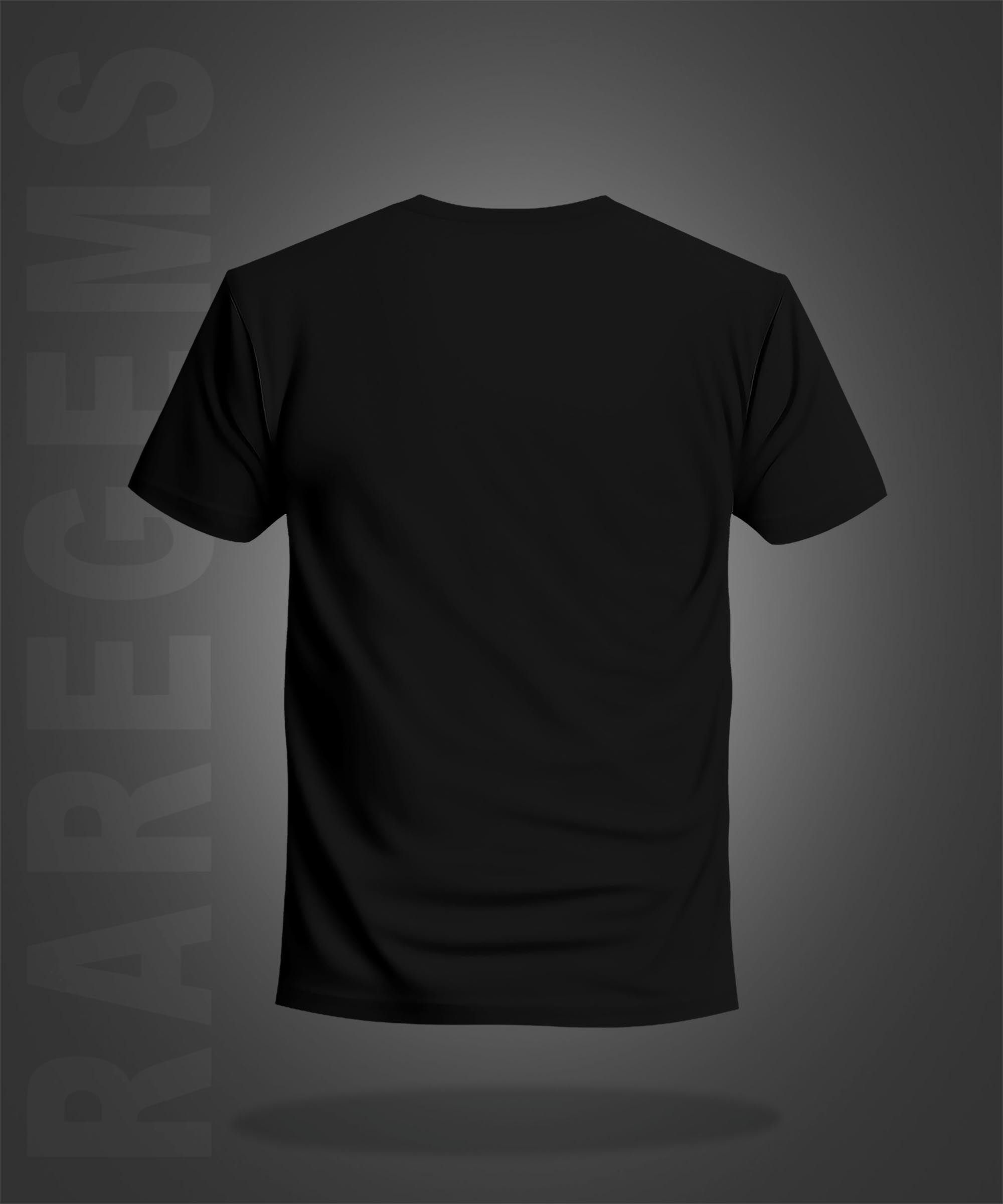 Black Half Sleeve Round Neck Cool Skeleton With Gun Printed Regular T-Shirt