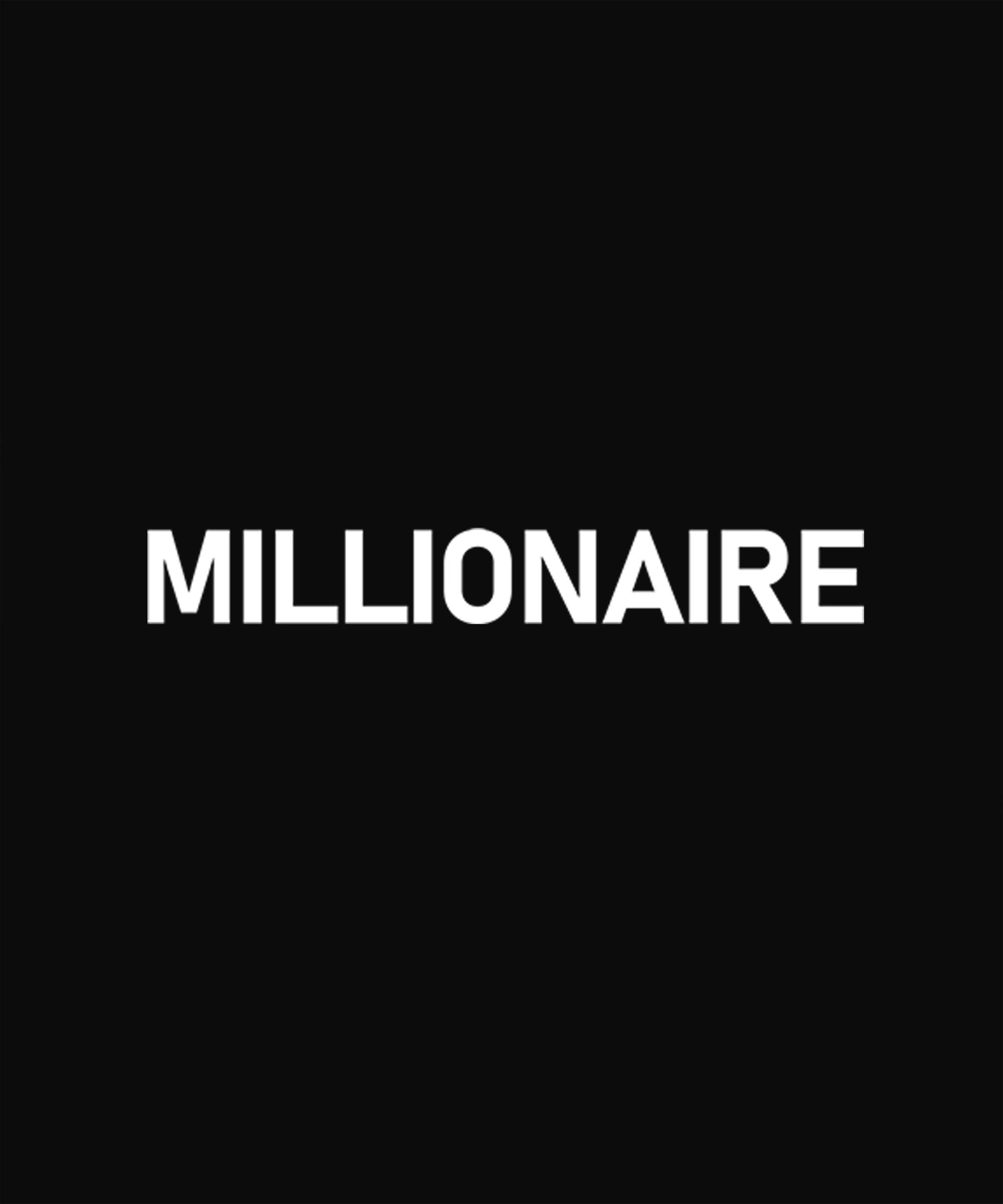 Black Half Sleeve Round Neck Millionaire Printed Regular T-Shirt