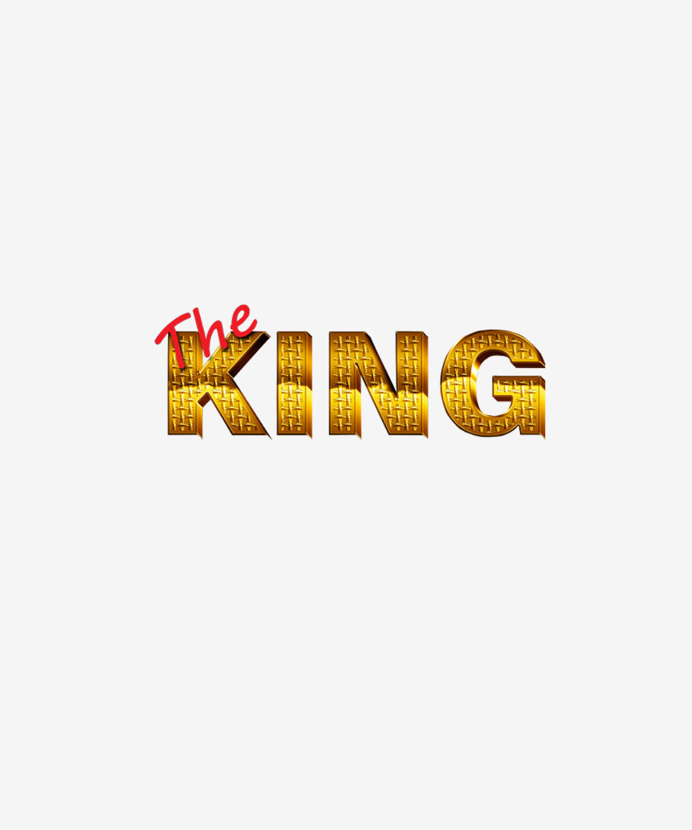White Half Sleeve Round Neck King Has Arrived Printed Oversize T-Shirt