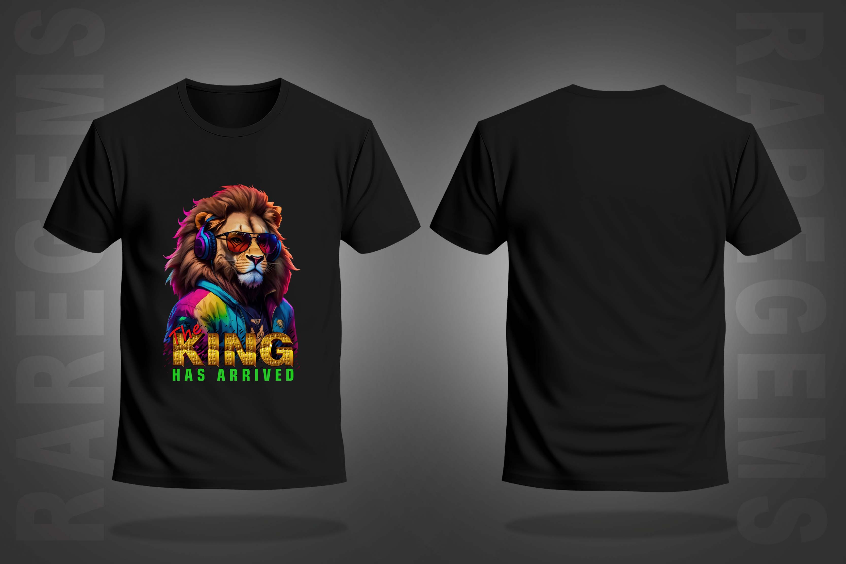 Black Half Sleeve Round Neck King Has Arrived Printed Regular T-Shirt