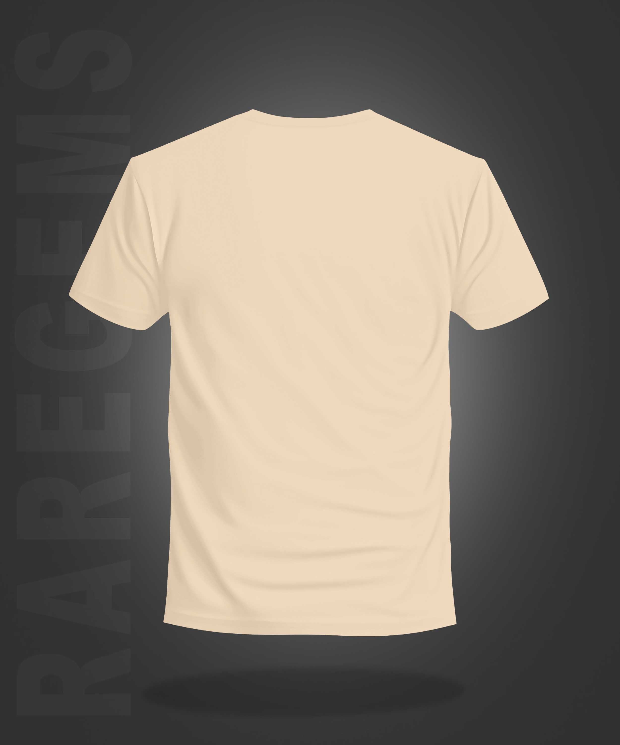 Beige Half Sleeve Round Neck Snake With Roses Printed Regular T-Shirt