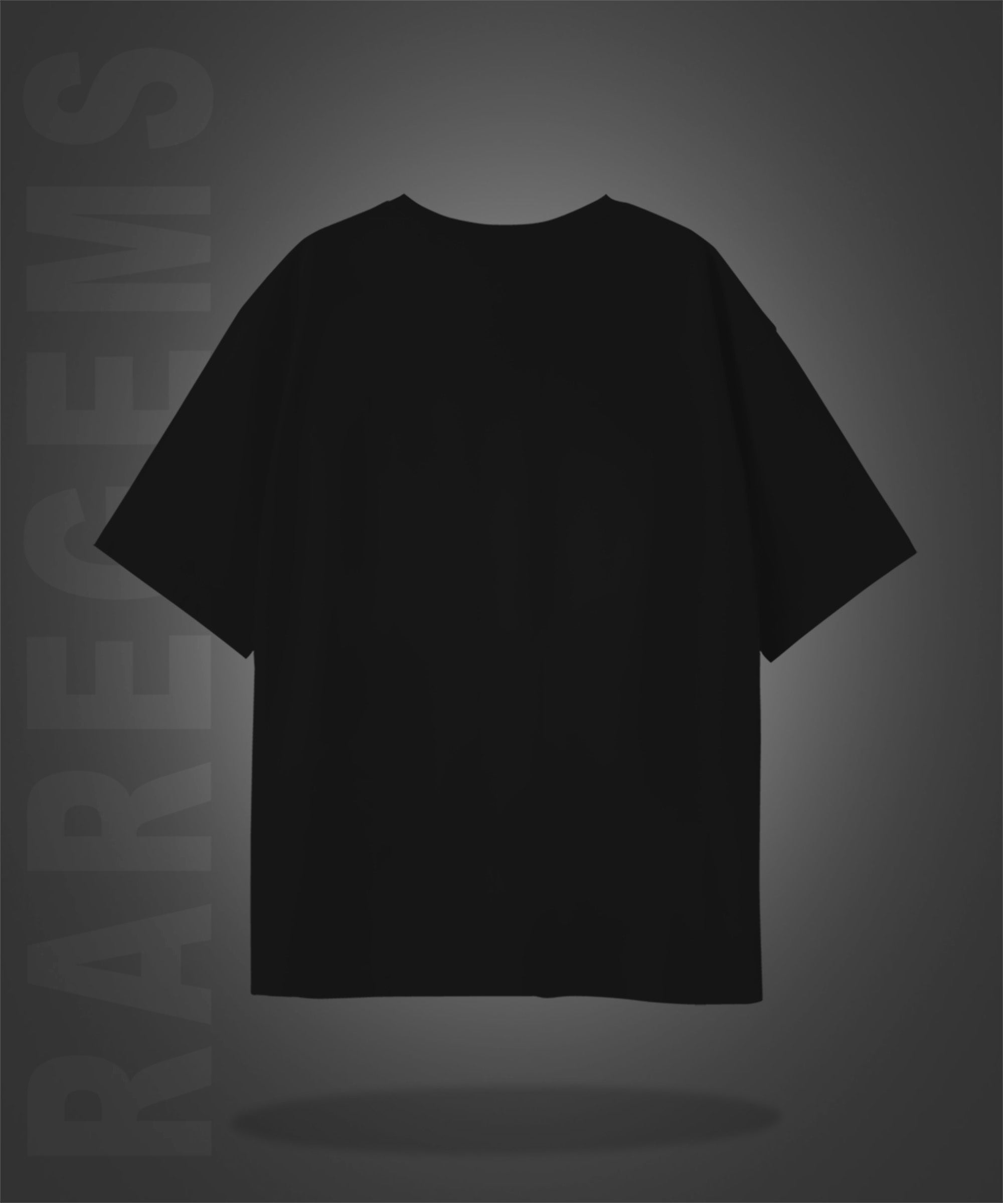 Black Half Sleeves Scribble Art Texas Printed Oversized T-Shirt