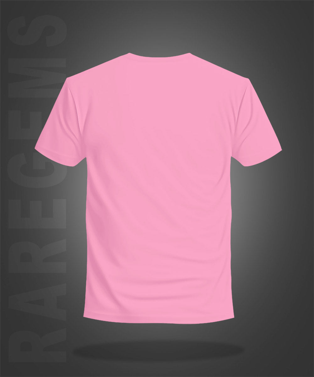 Pink Half Sleeve Round Neck Colorful Bird And Nest Printed Regular T-Shirt