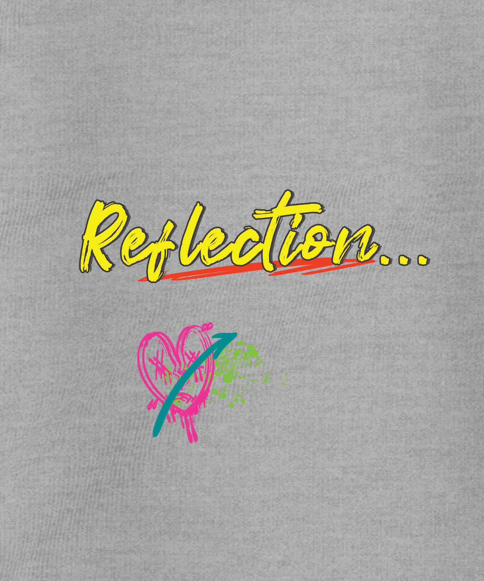 Grey Life's Reflection Printed Regular Hoodie