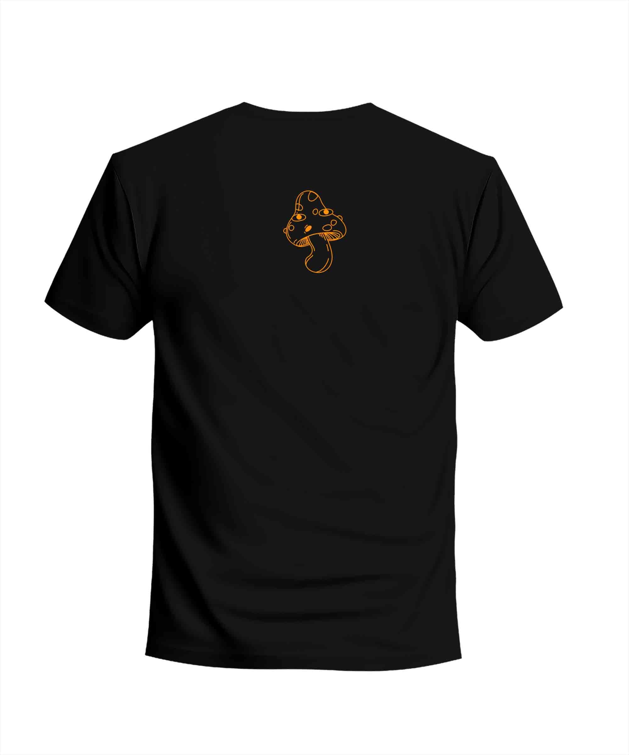 Black Half Sleeves Round Neck Spooky Season Printed Regular T-Shirt