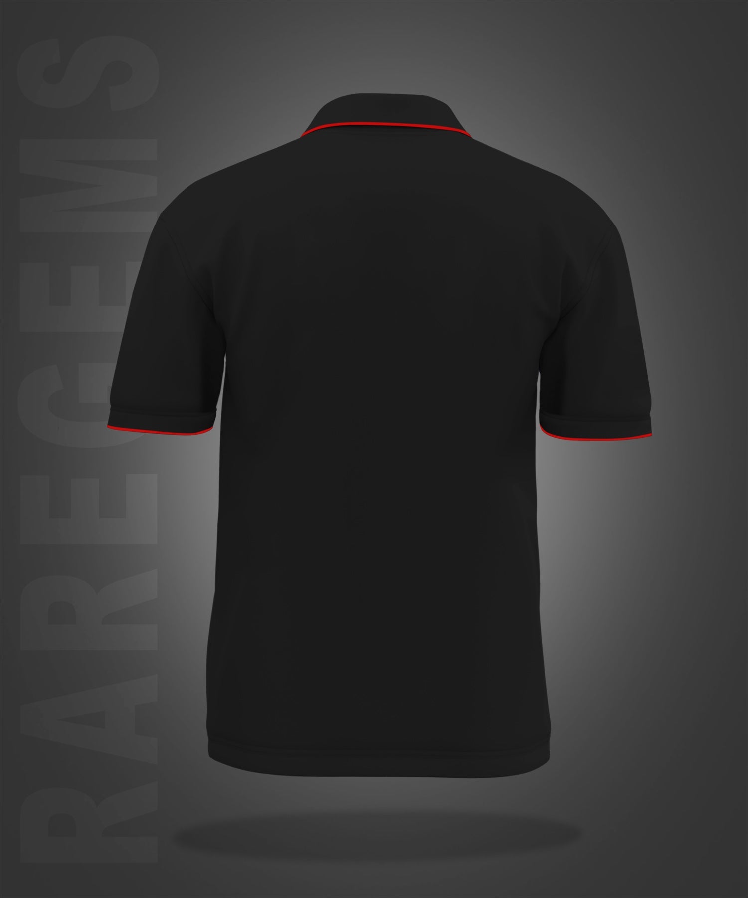 Black Cool Golfer Teddy Bear Printed Polo T-Shirt