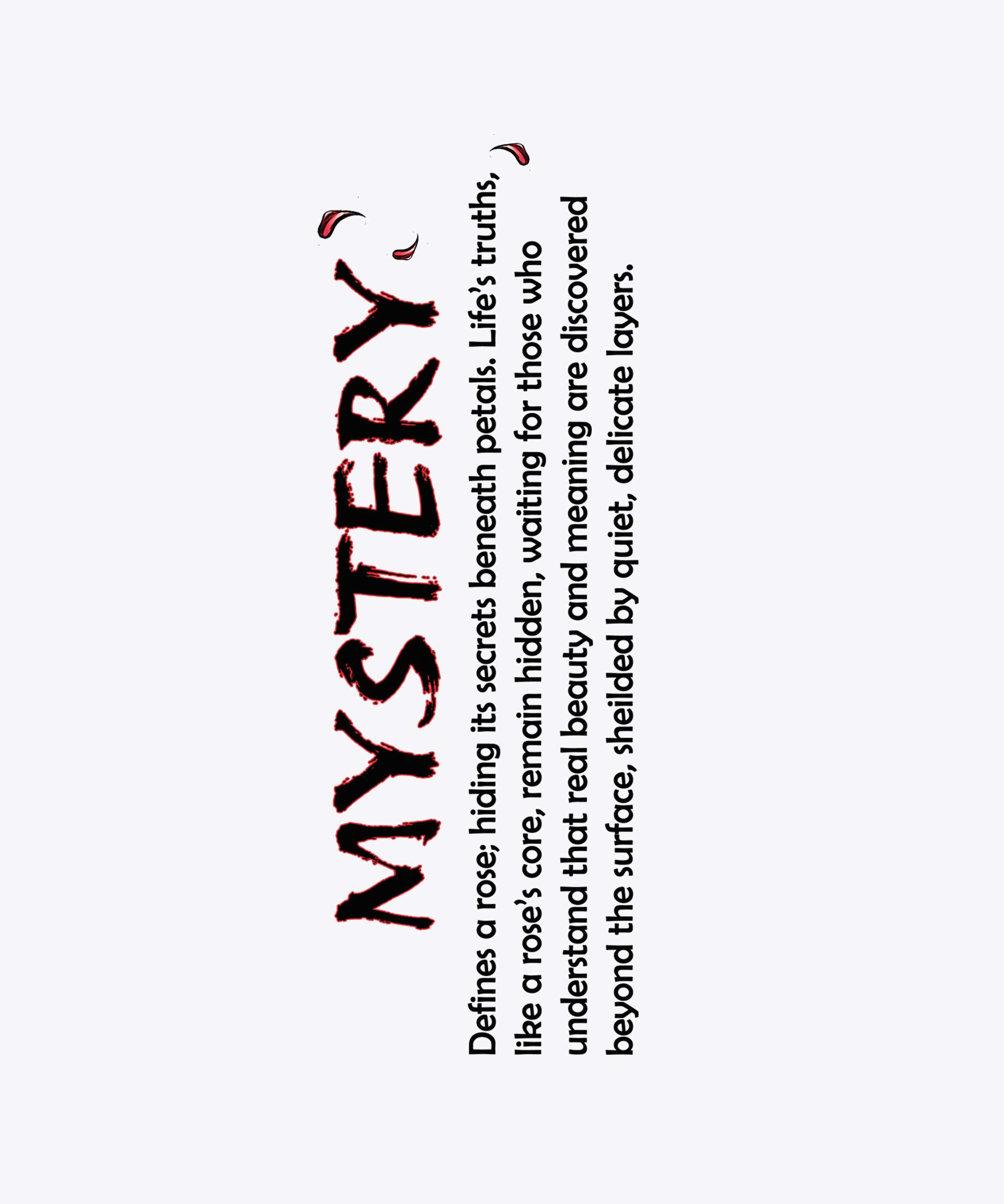 White Half Sleeves Round Neck Mystery And Rose Printed Regular T-Shirt