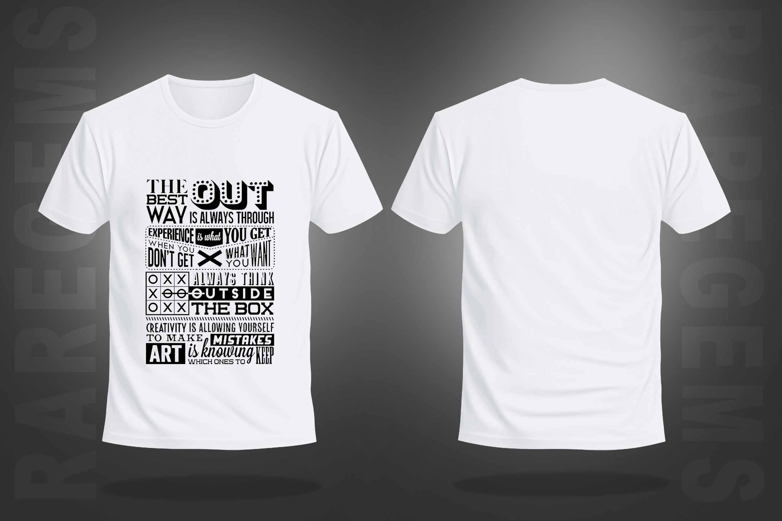 White Half Sleeve Round Neck Inspirational Quotes Printed Regular T-Shirt