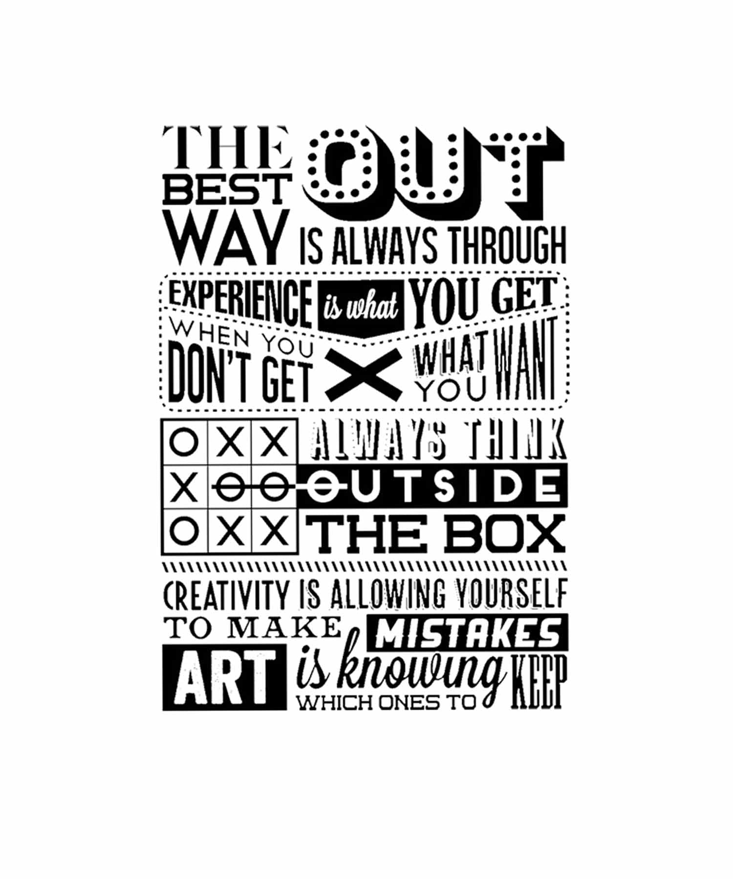 White Half Sleeve Round Neck Inspirational Quotes Printed Regular T-Shirt