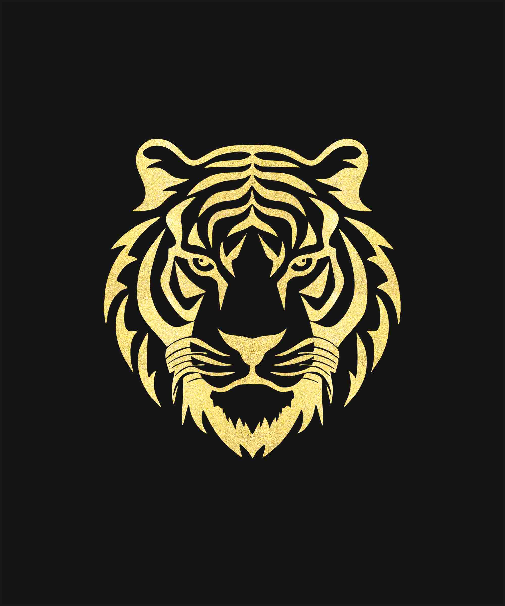 Black Golden Vinyl Tiger Printed Shorts