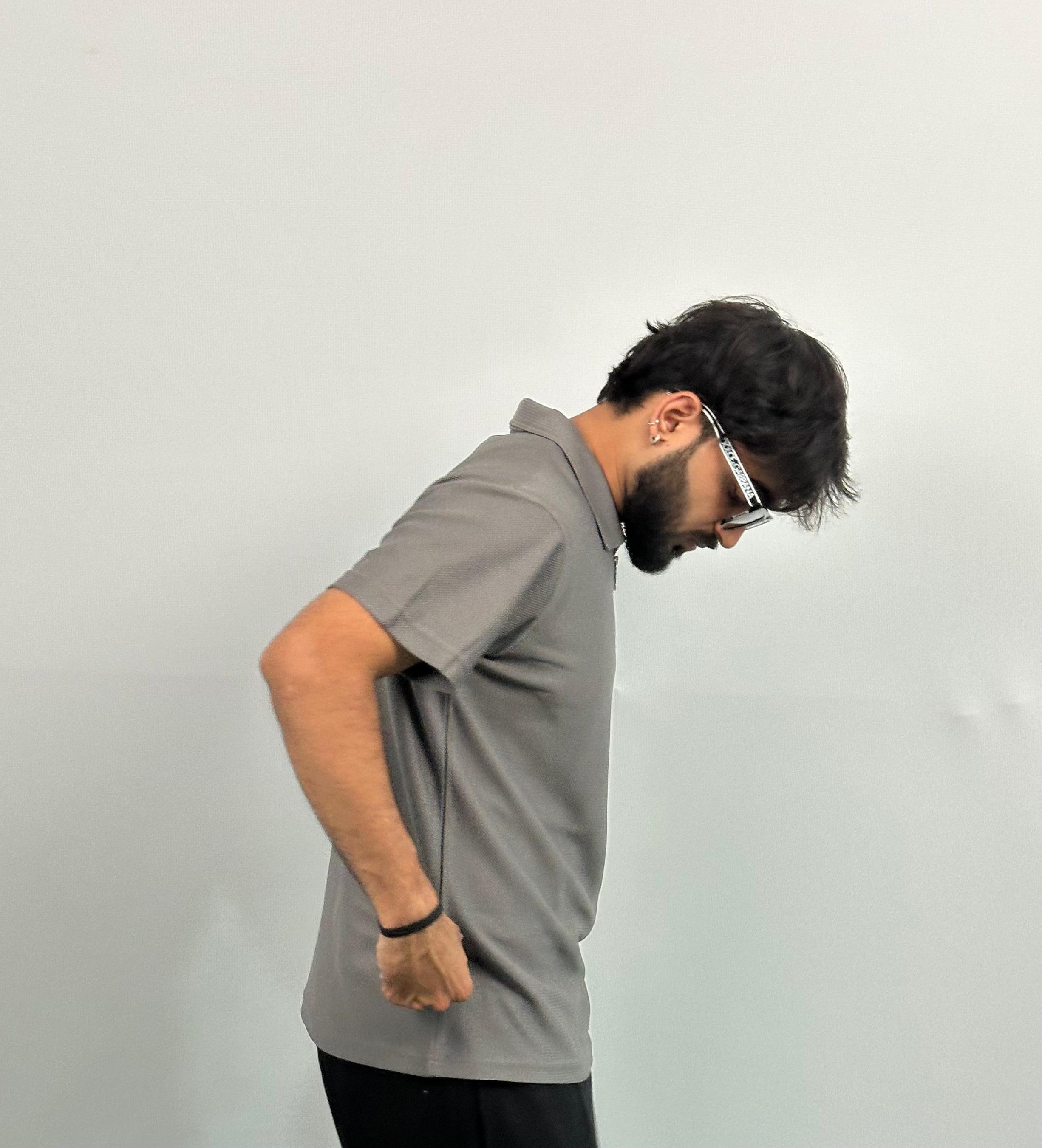 Grey Colour Imported Lycra Polo T-Shirt