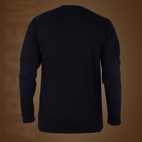 Black Round Neck Full Sleeves Astronaut Printed T-Shirt