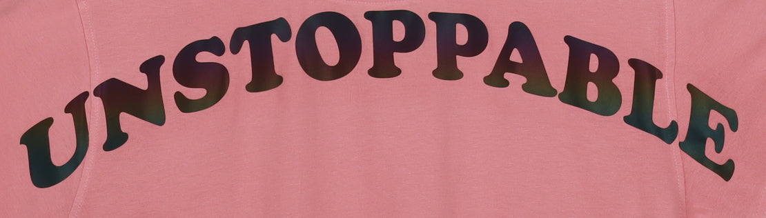 Half Sleeve Multi Colored Unstoppable Printed Women's Regular Crop Top