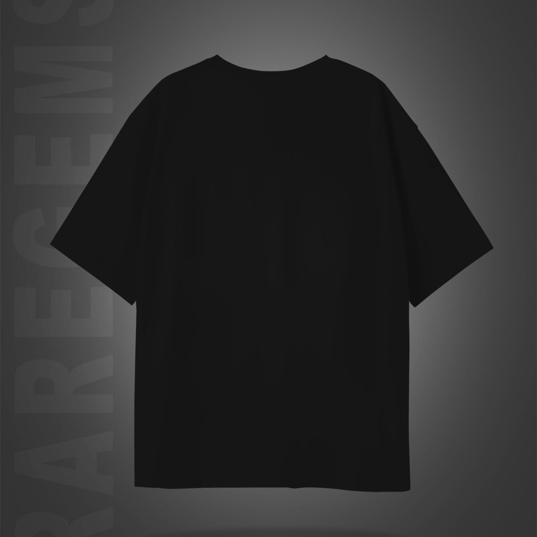 Black Round Neck Half Sleeves Soulmates And Love Printed Oversized T-Shirt