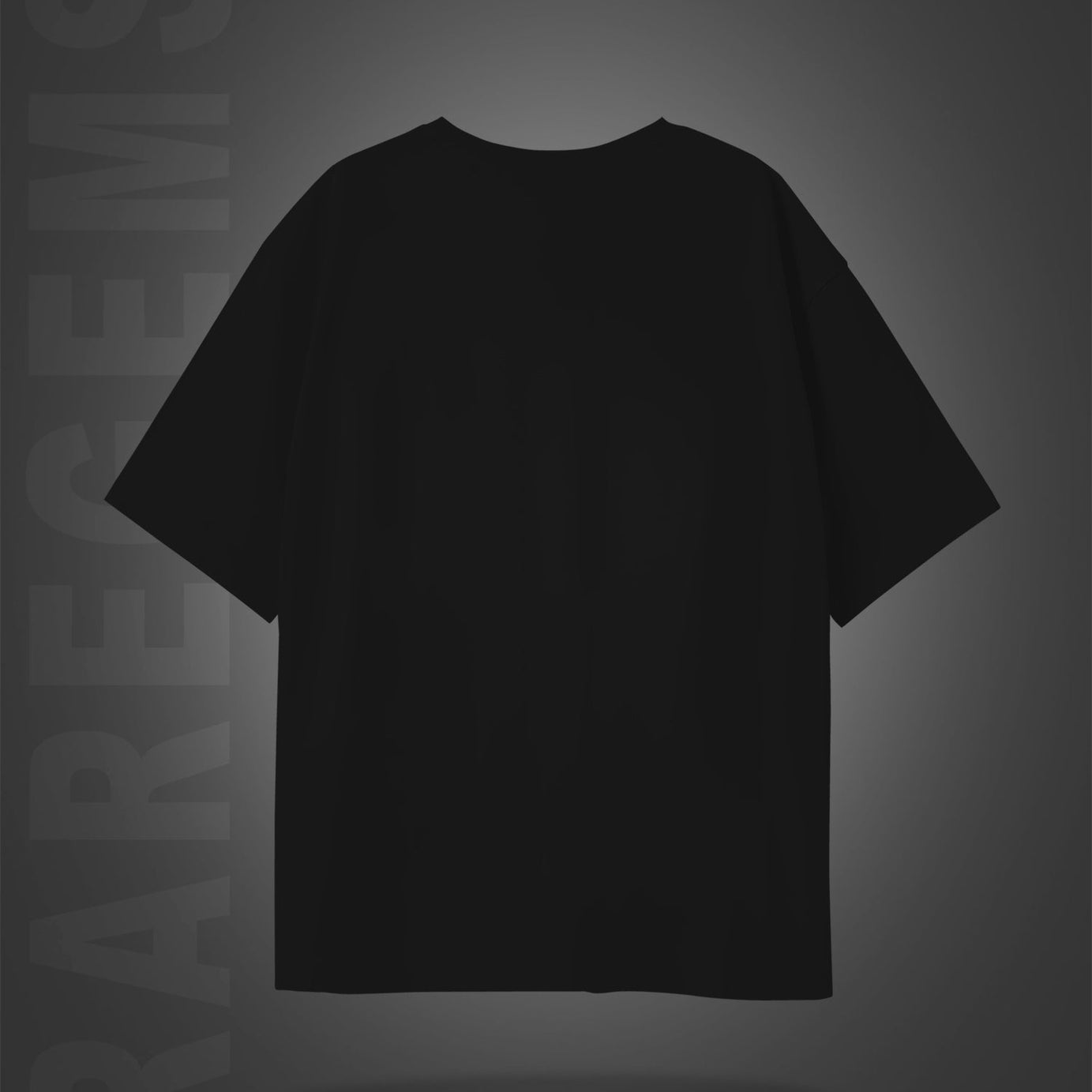 Black Half Sleeves Five Skeletons Printed Oversized T-Shirt