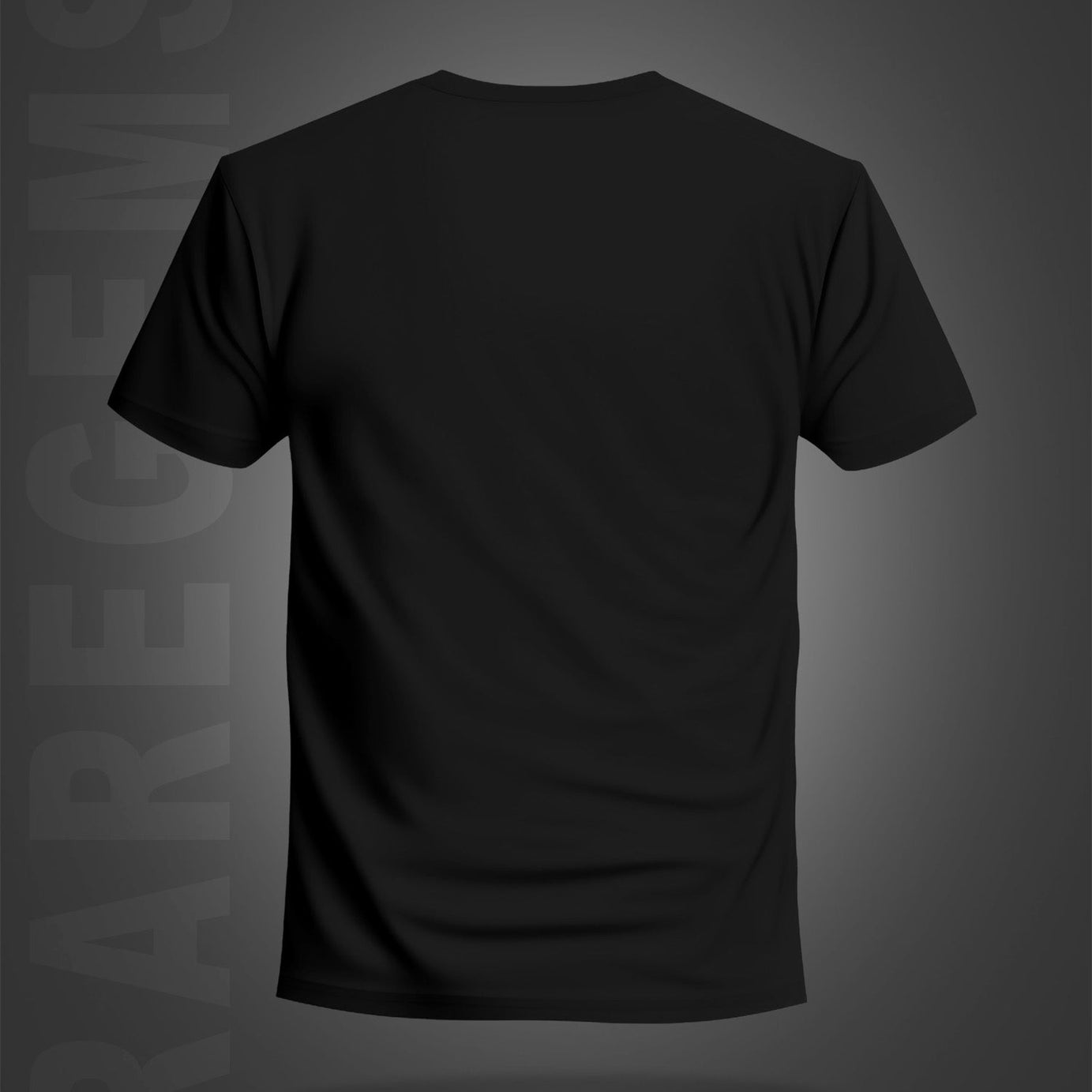 Black Round Neck Half Sleeve Three Neon Skulls Vinyl Printed Regular T-Shirt