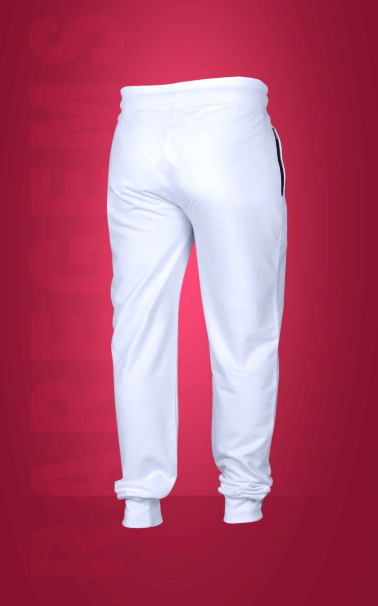 White Boxing Gloves Printed Joggers