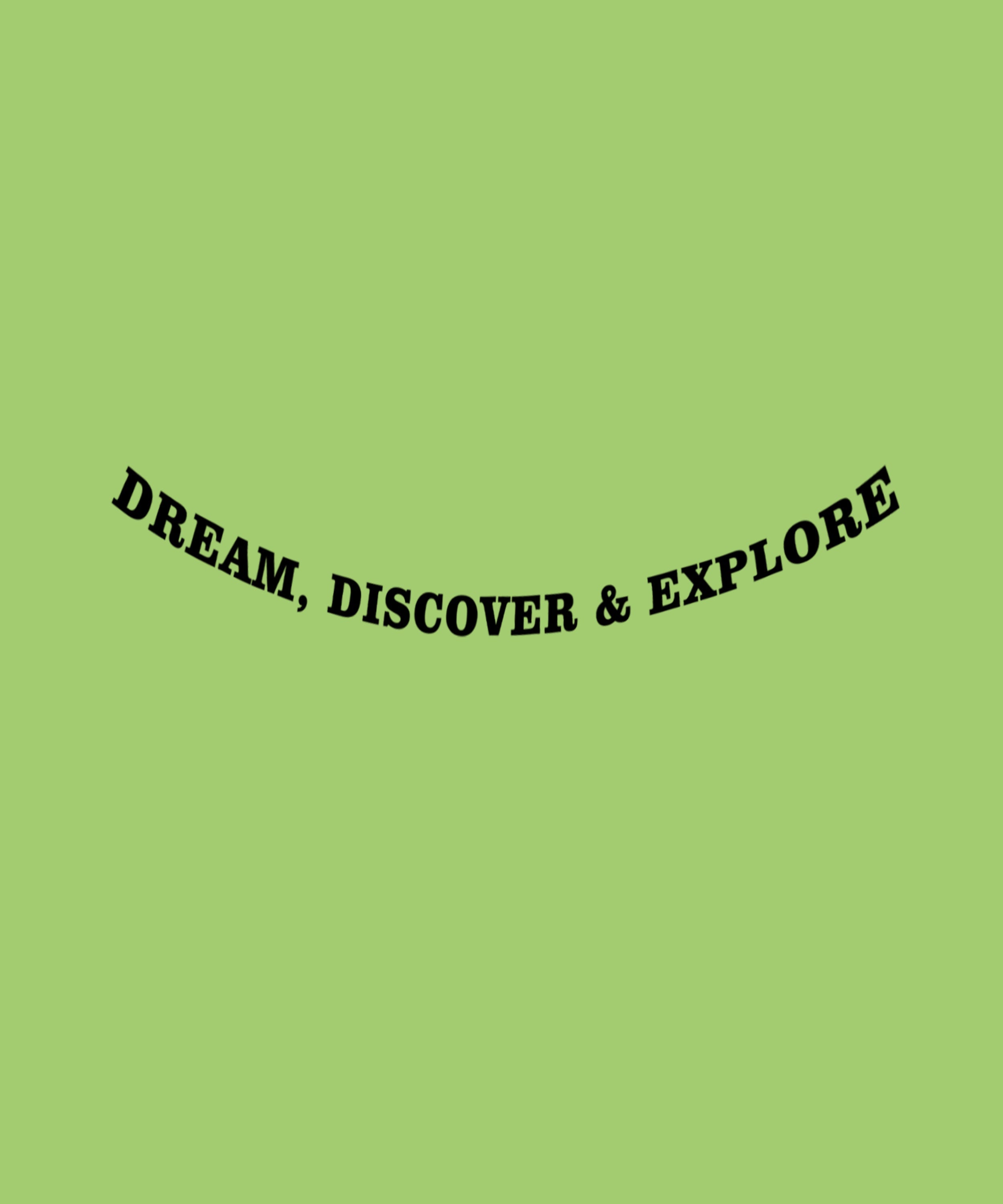 Lime Green Half Sleeves Dream Discover Explore Rio De Janeiro Printed Oversized T-Shirt
