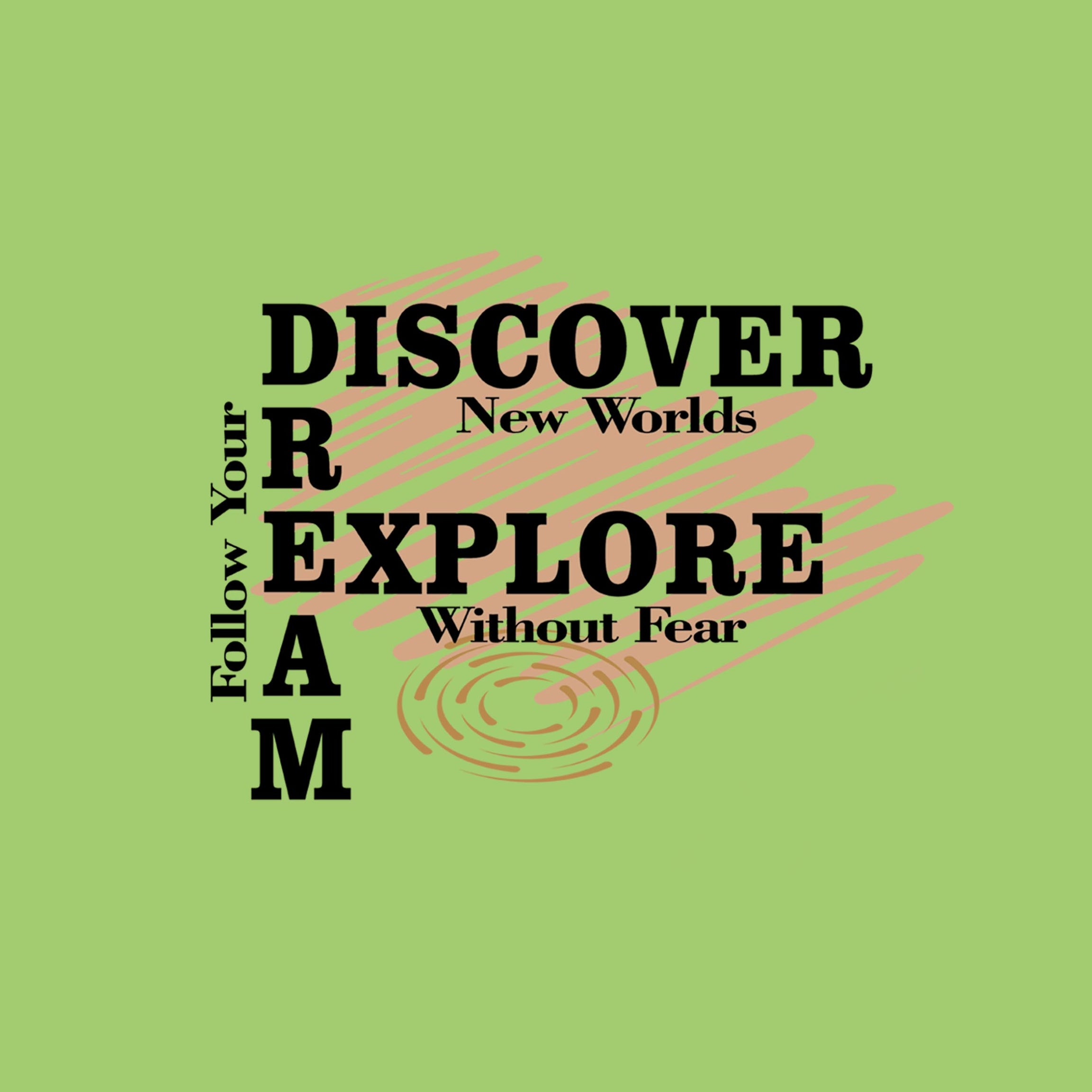 Lime Green Half Sleeves Dream Discover Explore Rio De Janeiro Printed Oversized T-Shirt