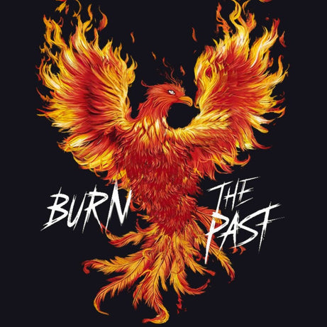 Black Burn The Past Phoenix Printed Joggers