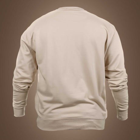 Beige Round Neck Snake With Roses Printed Sweatshirt