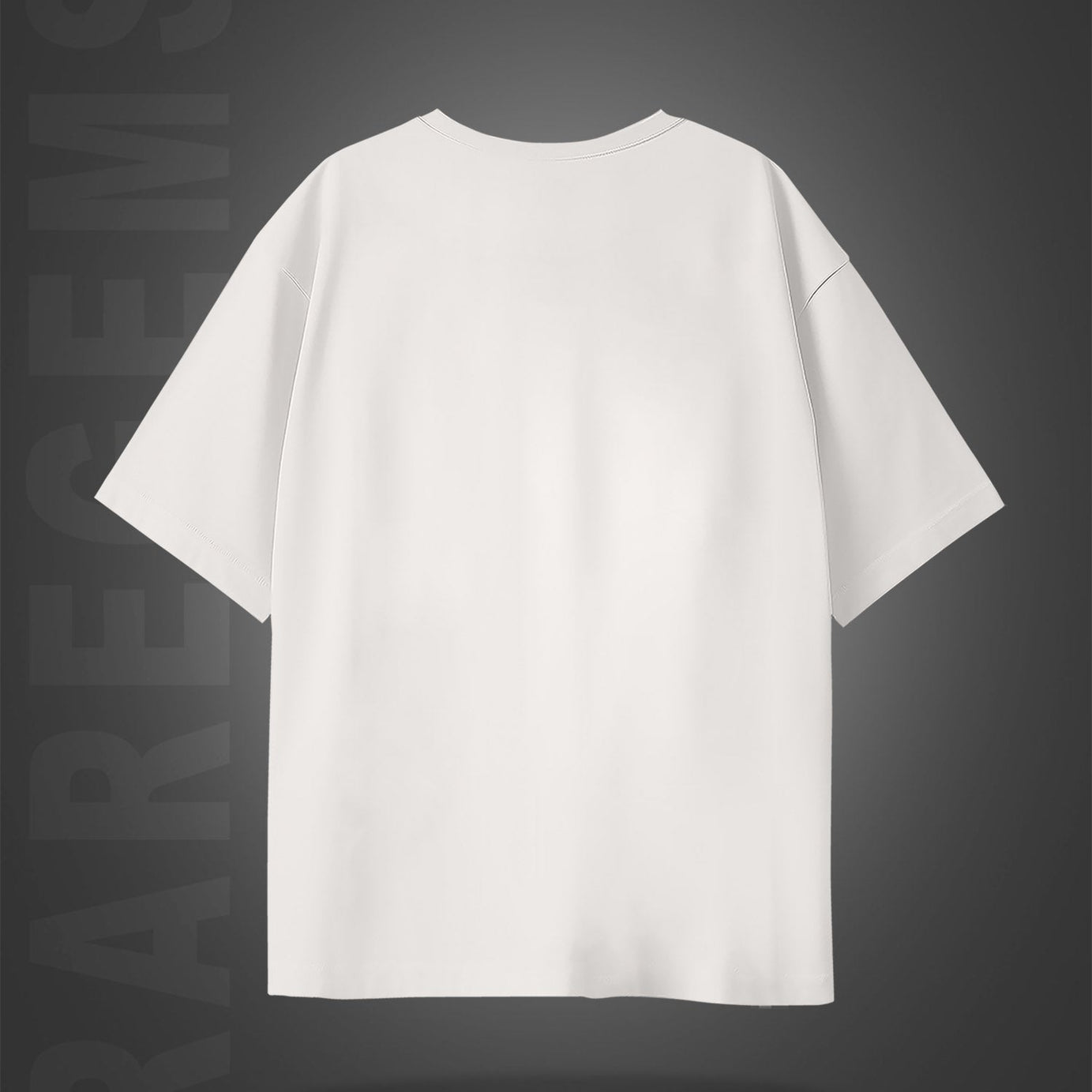 Off White Half Sleeves Floral Elegance Printed Oversized T-Shirt