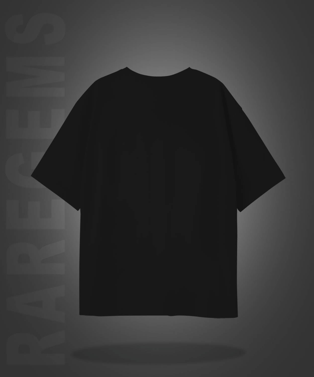 Black Half Sleeve Round Neck California Surfing Printed Oversized T-Shirt