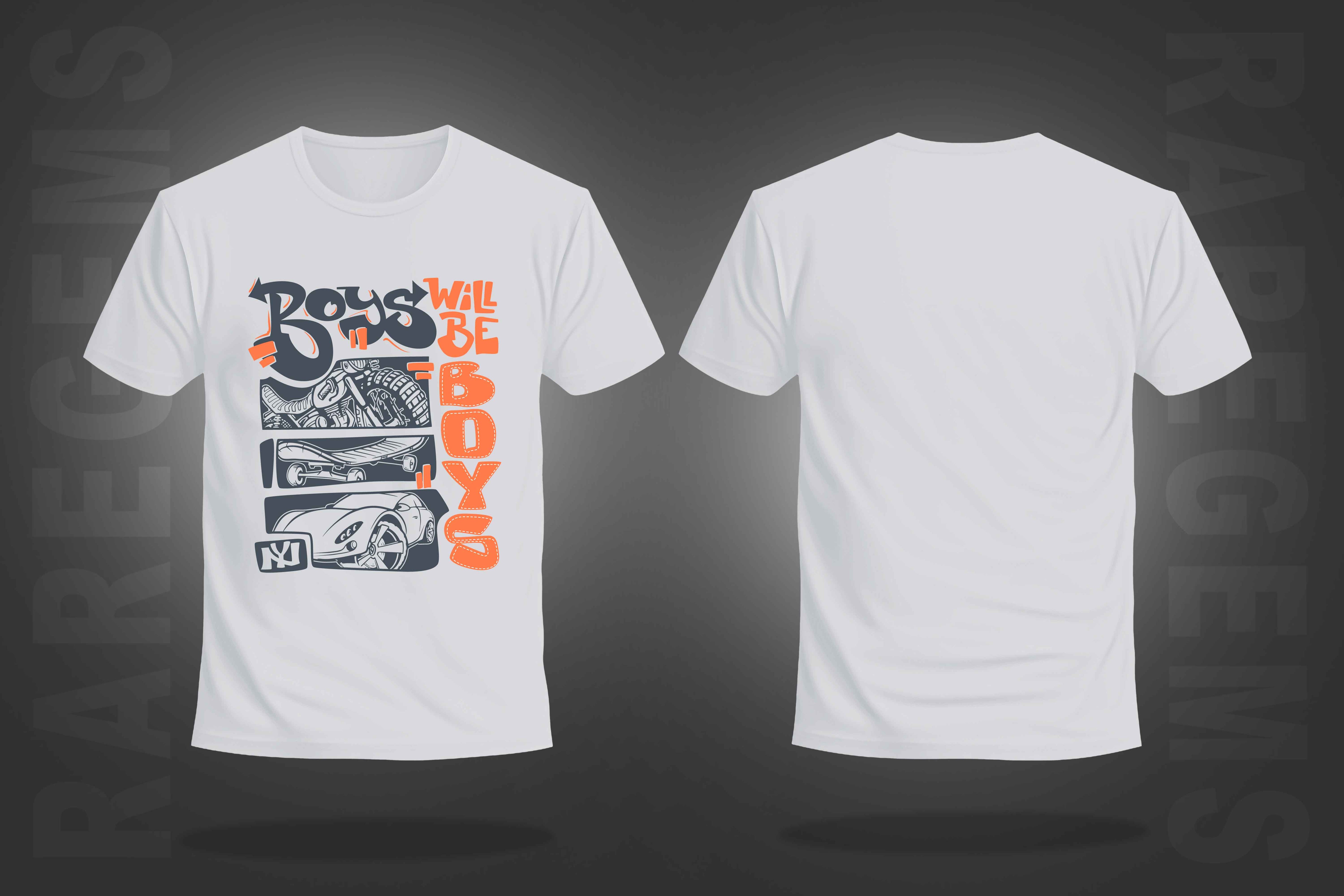 White Round Neck Half Sleeve Boys Will Be Boys Printed Regular T-Shirt