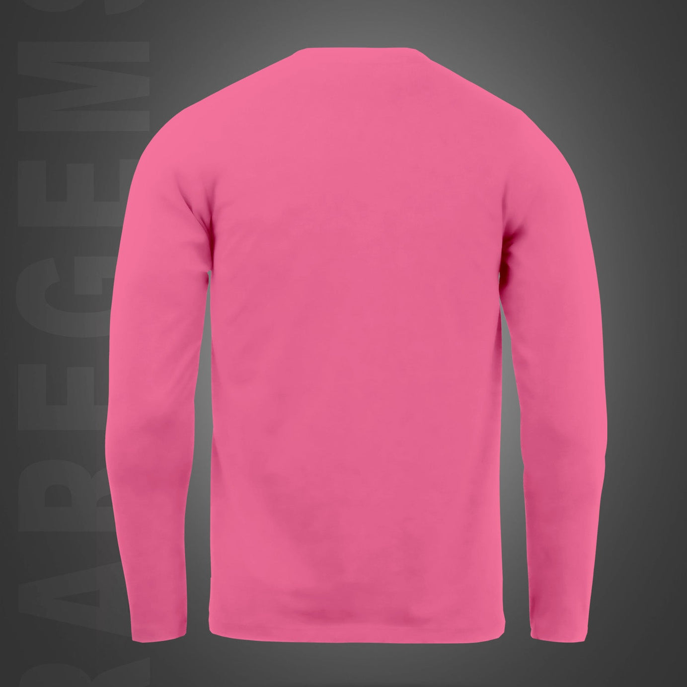 Pink Round Neck Never Give Up Printed Full Sleeves T-Shirt