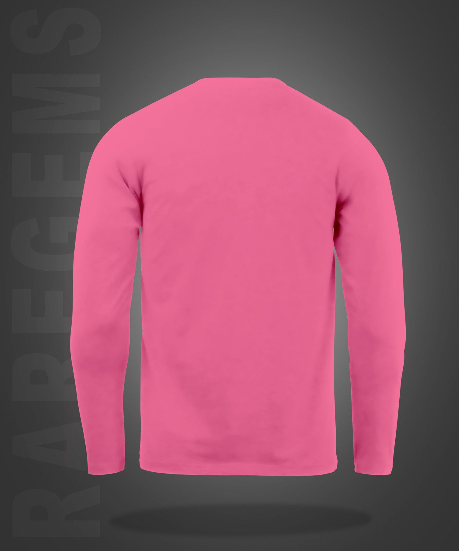 Pink Round Neck Never Give Up Printed Full Sleeves T-Shirt