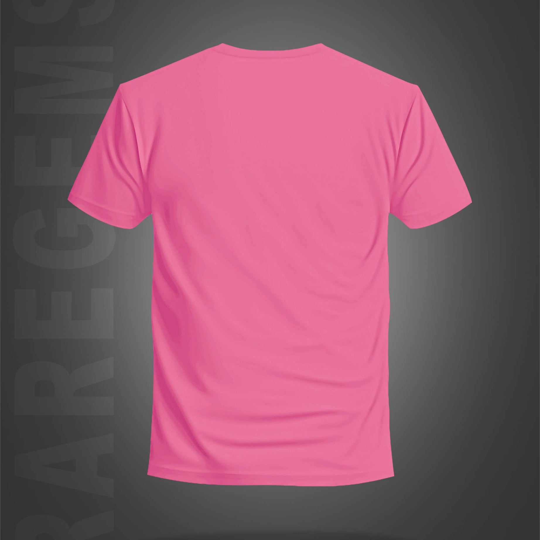 Pink Round Neck Half Sleeve Never Give Up Printed Regular T-Shirt