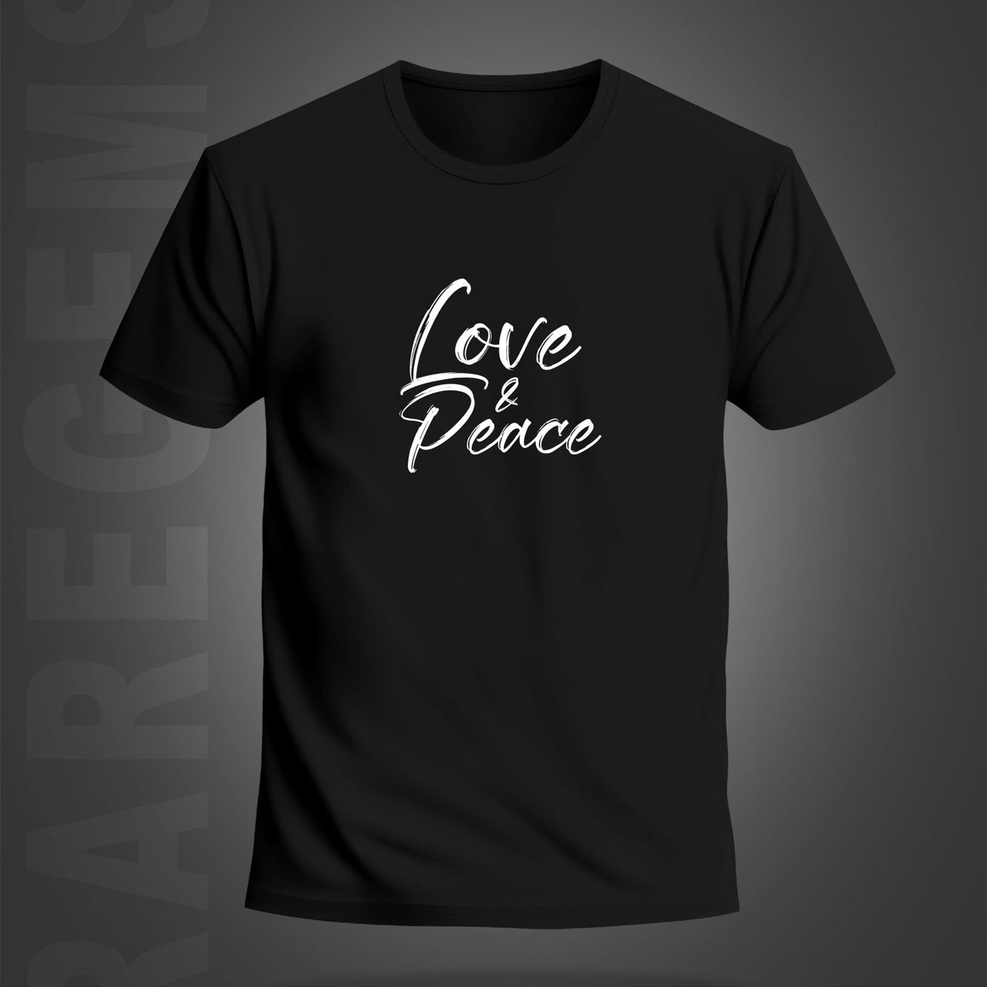 Black Half Sleeve Dove Love And Peace Printed Regular T-Shirt