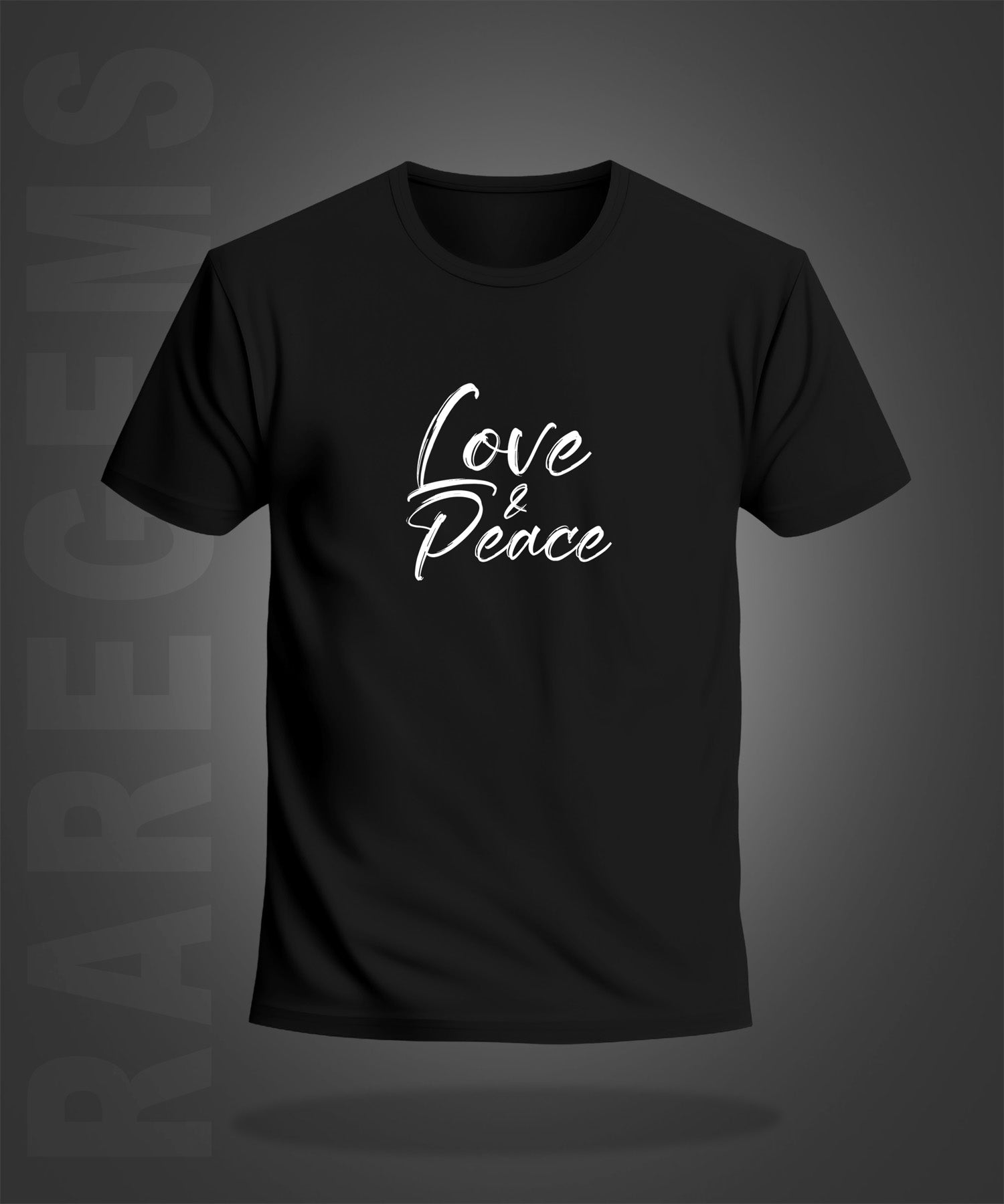 Black Half Sleeve Dove Love And Peace Printed Regular T-Shirt