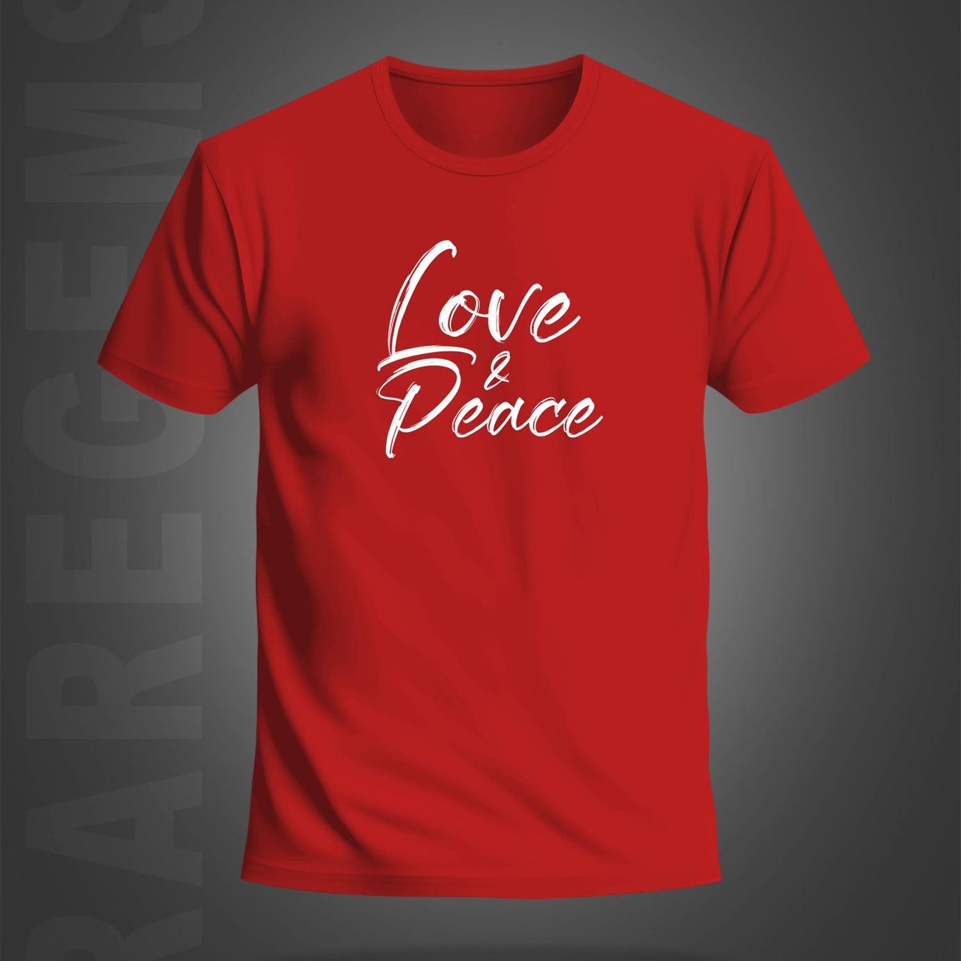 Red Half Sleeve Dove Love And Peace Printed Regular T-Shirt